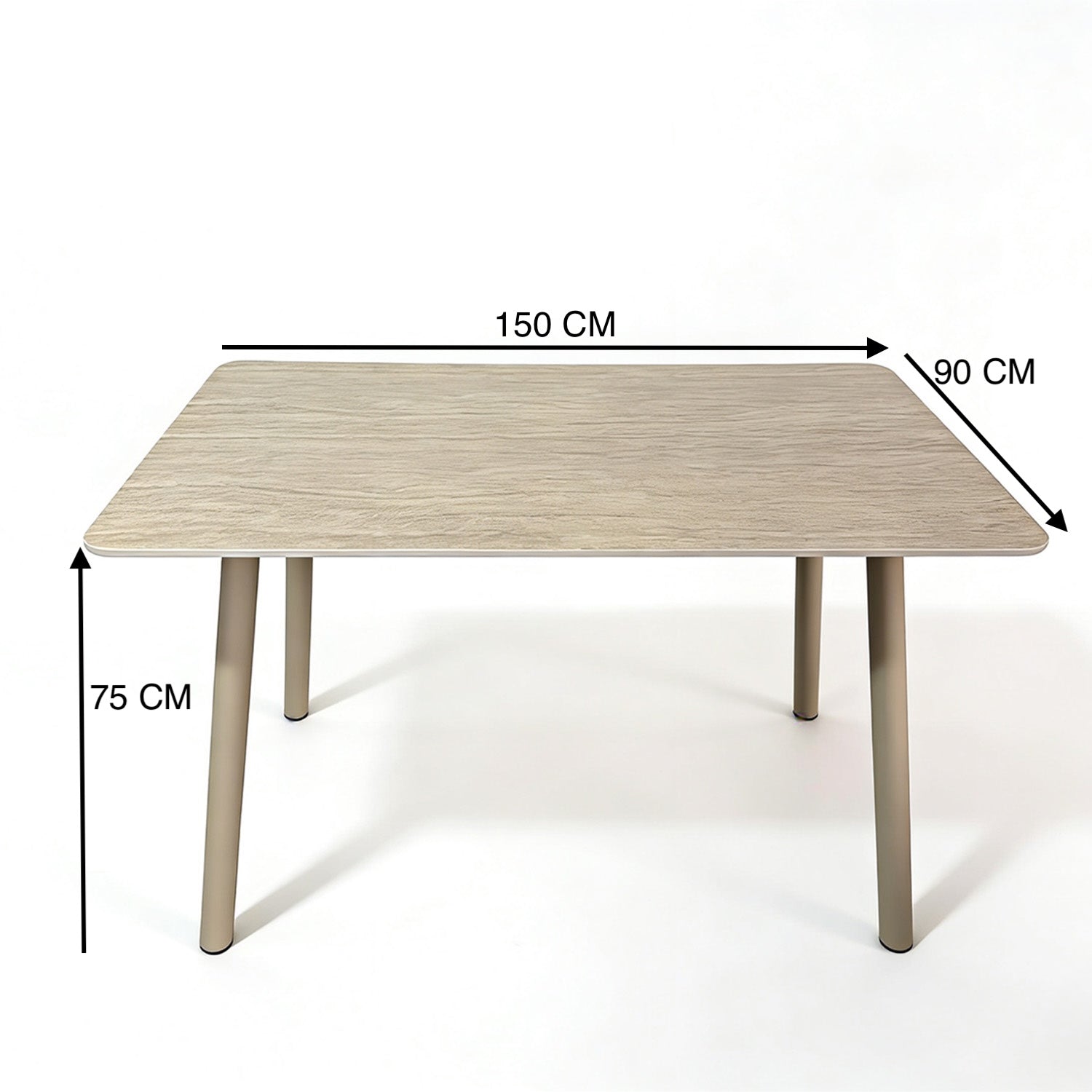 Comedor 6 Puestos Fizz Chenille Mocca, Marmolado
