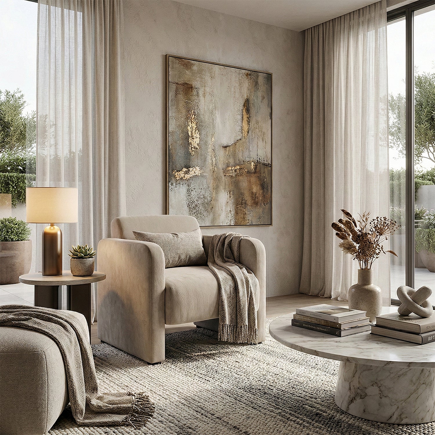 Butaca Buzz Chenille Beige