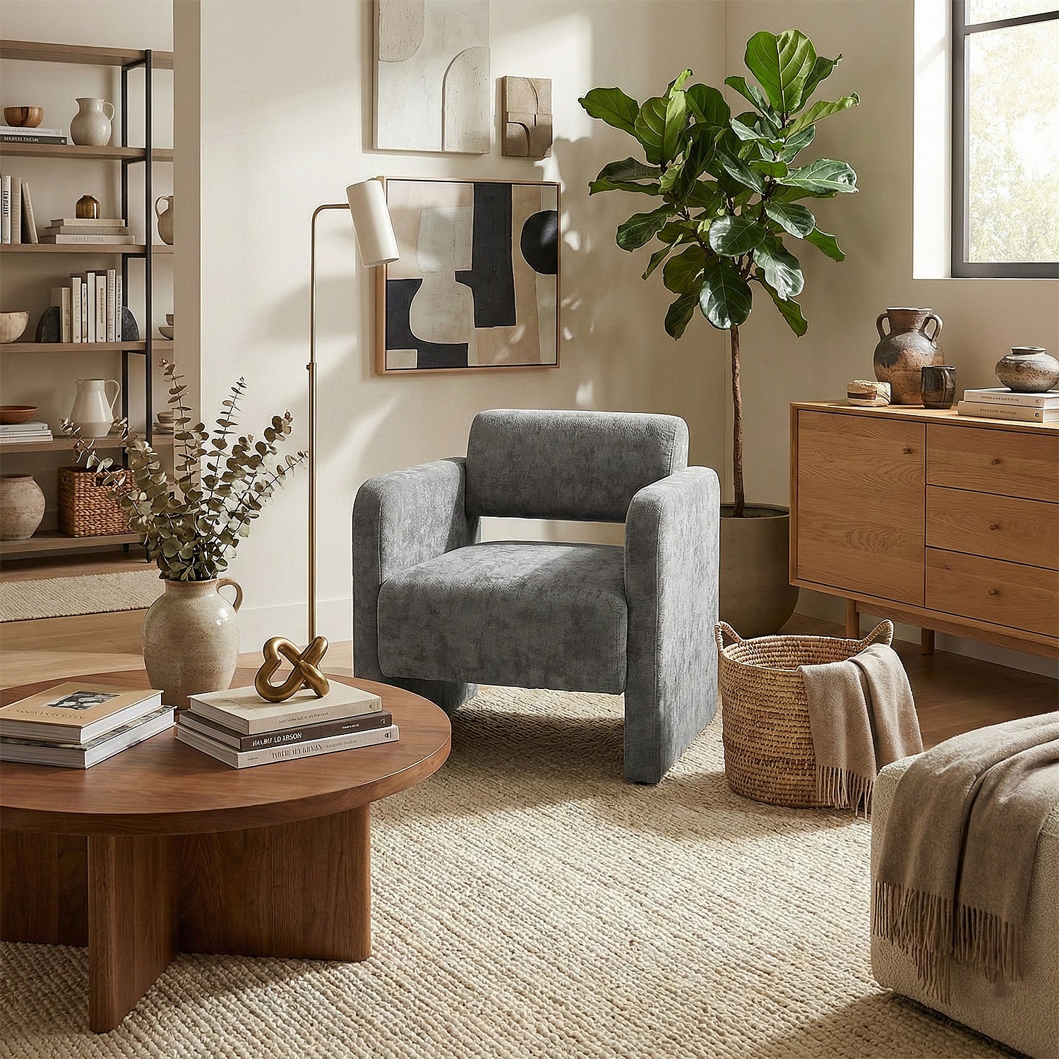 Butaca Buzz Chenille Plomo
