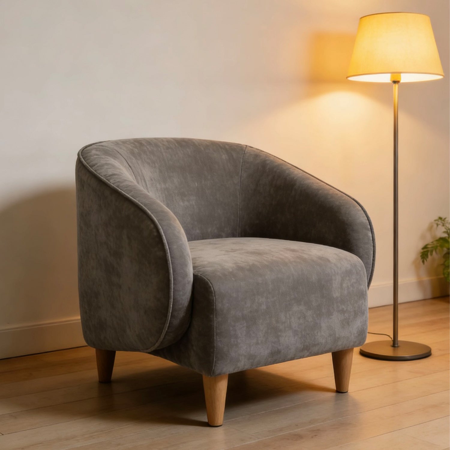 Butaca Carol Chenille Gris