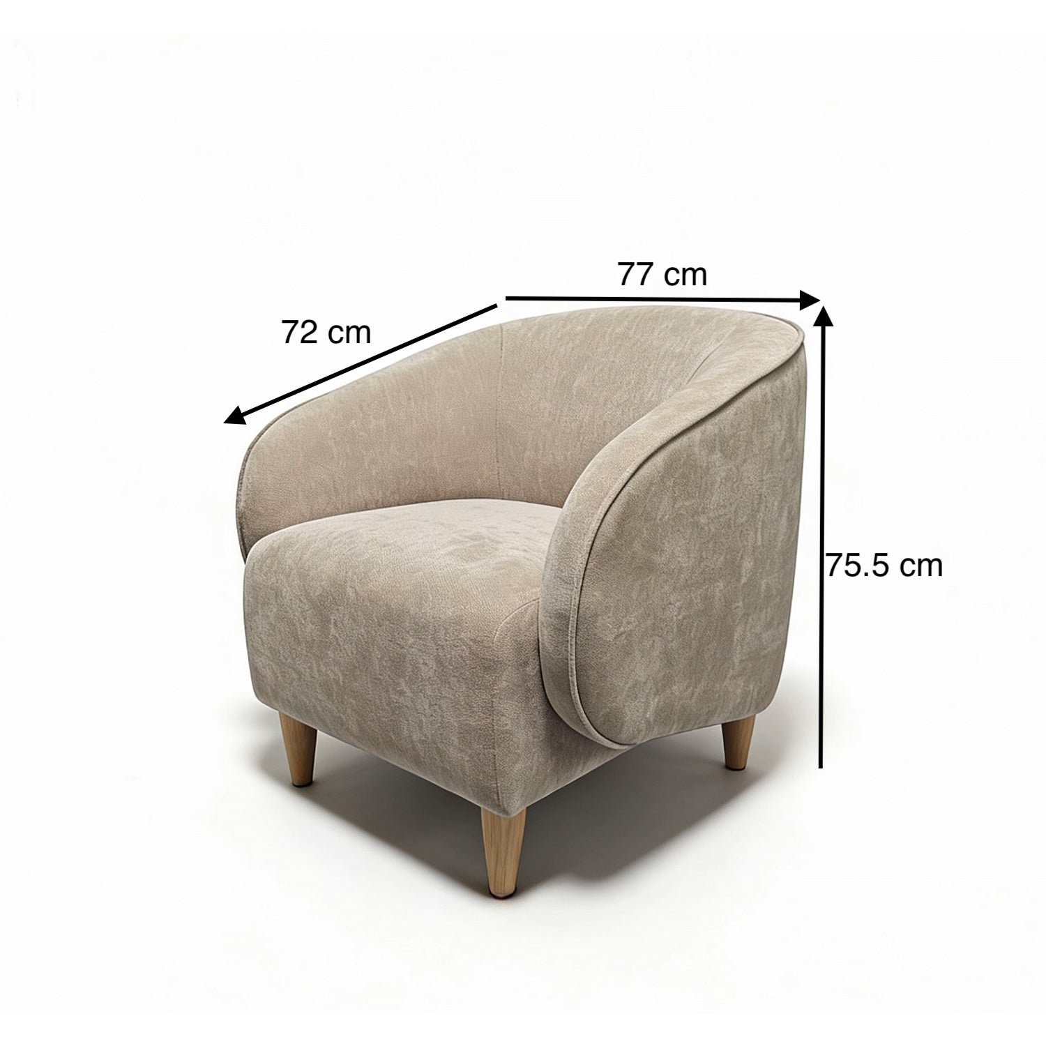 Butaca Carol Chenille Beige