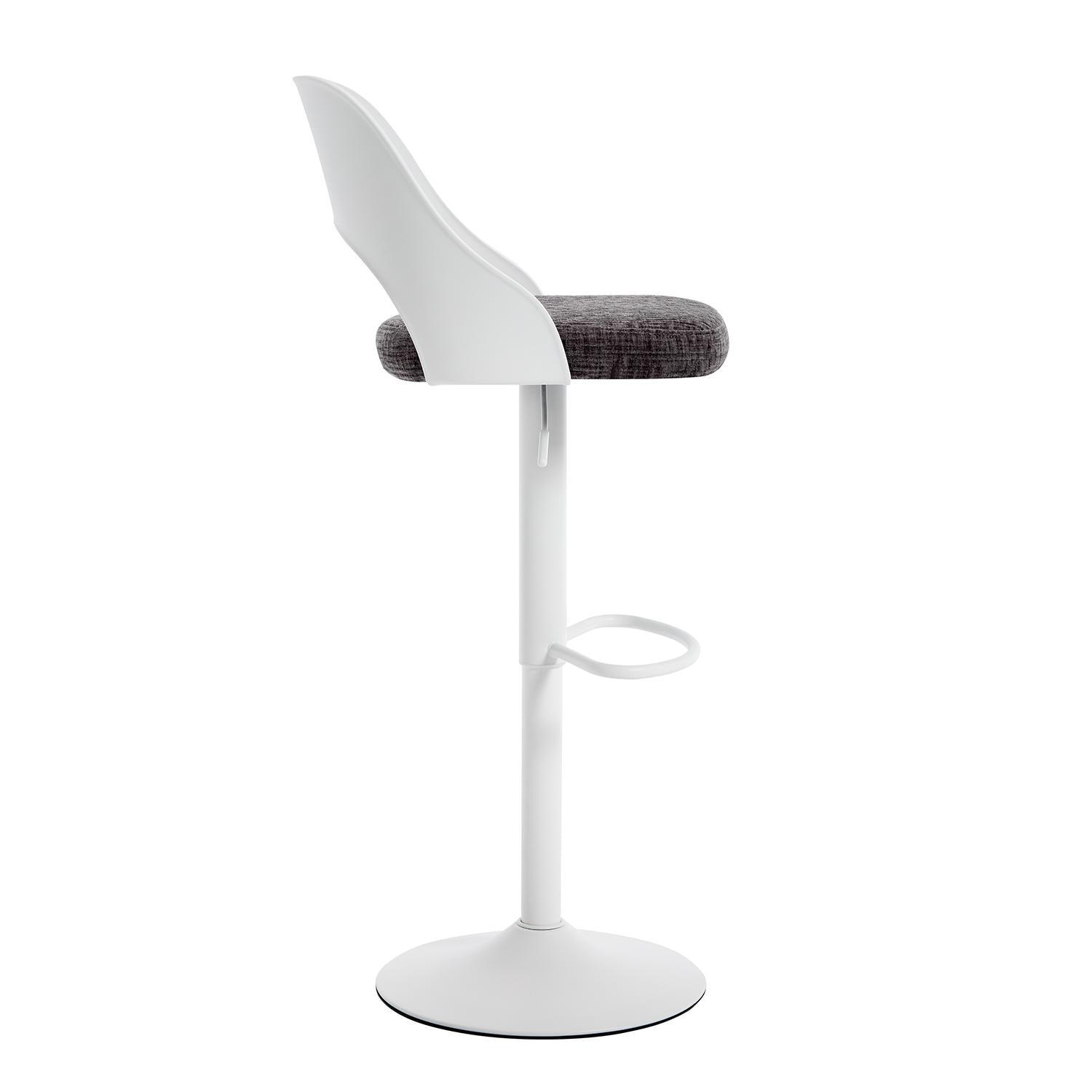 Silla De Bar Dana Lino Gris