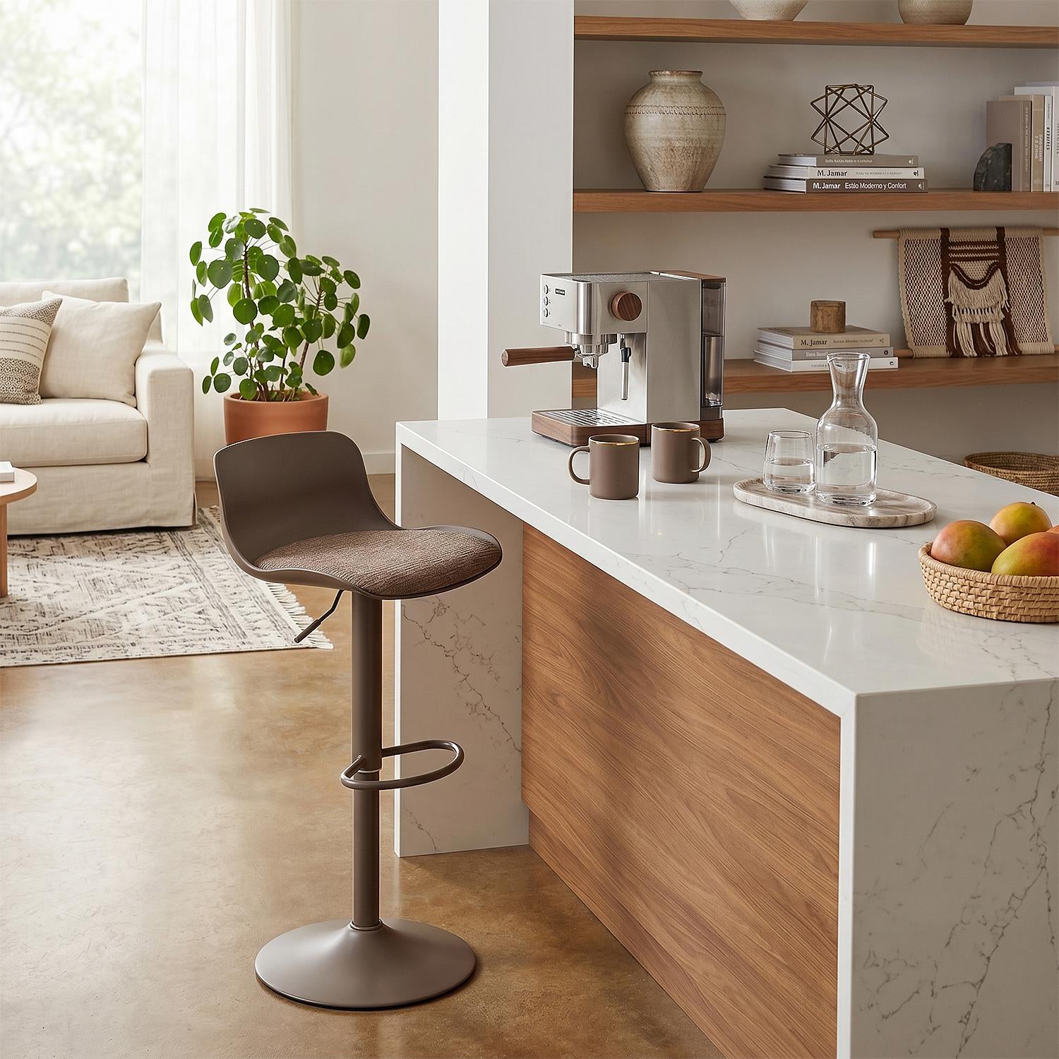 Silla de Bar Ethan Lino Taupe