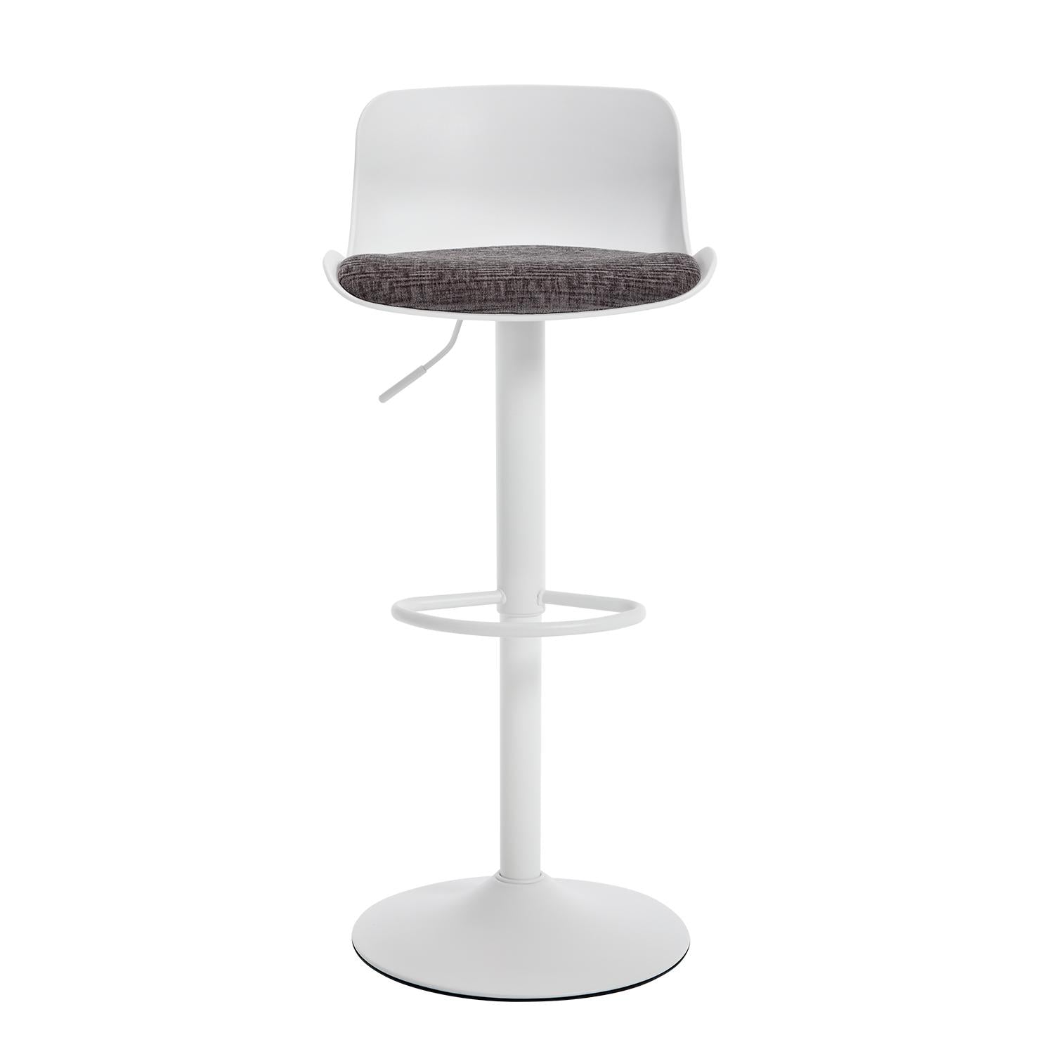 Silla De Bar Ethan Lino Gris