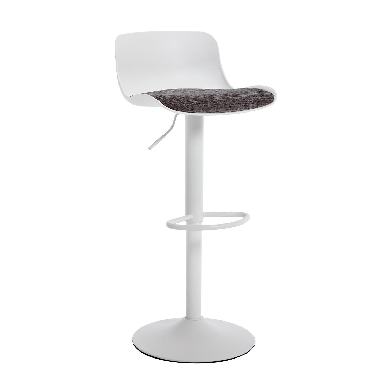 Silla De Bar Ethan Lino Gris
