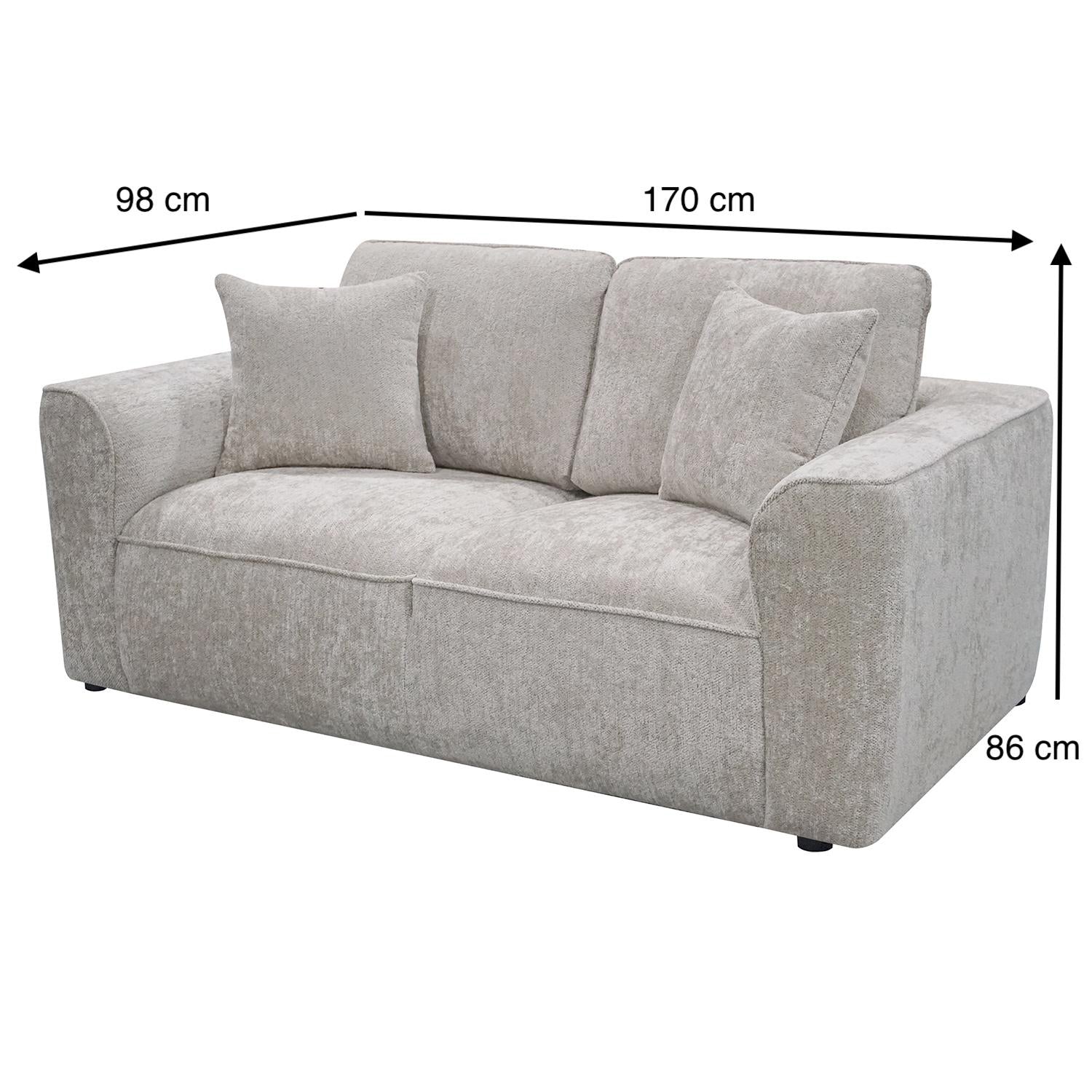 Sofá 2 Puestos Baxter Chenille Beige