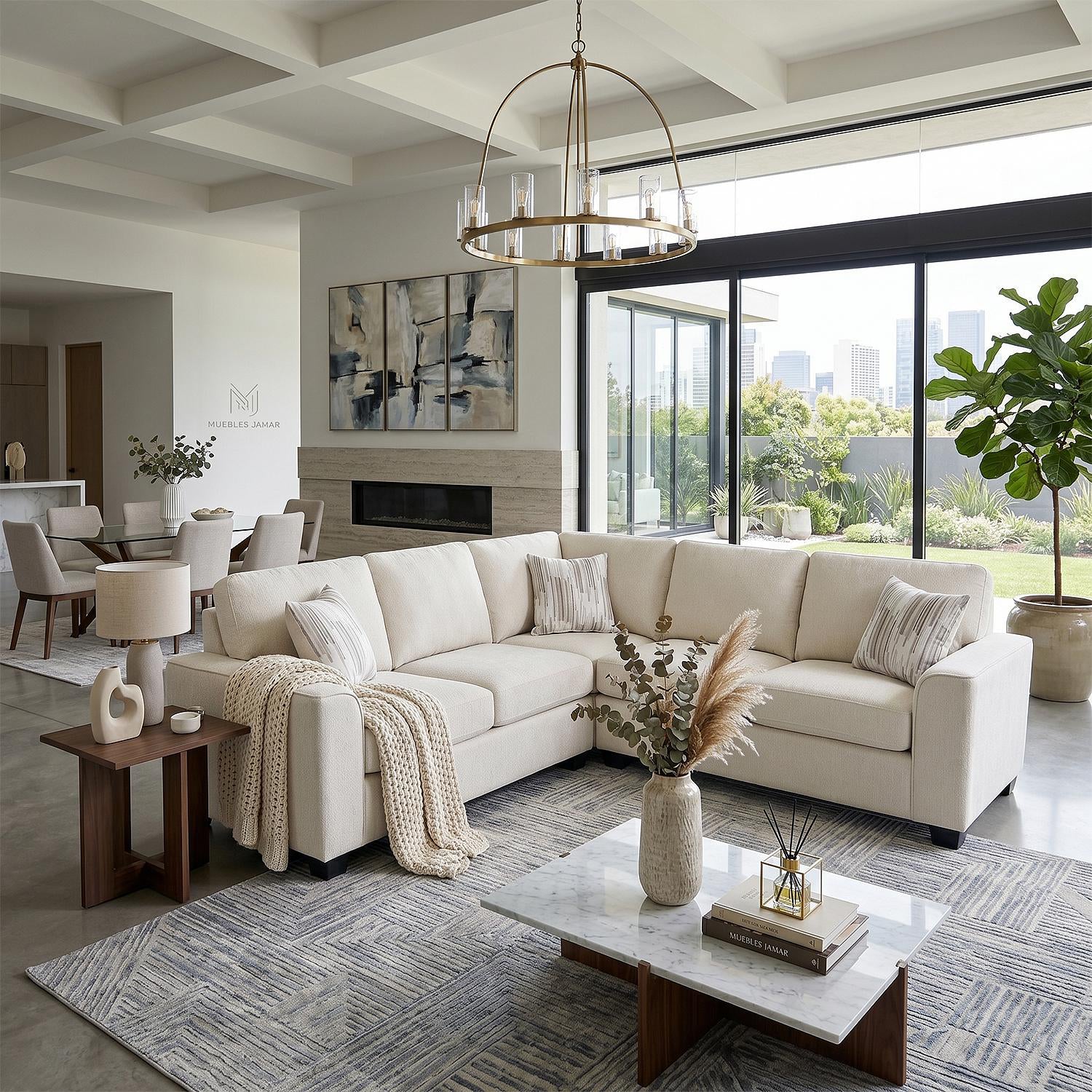 Sala Rinconera Franz Chenille Beige
