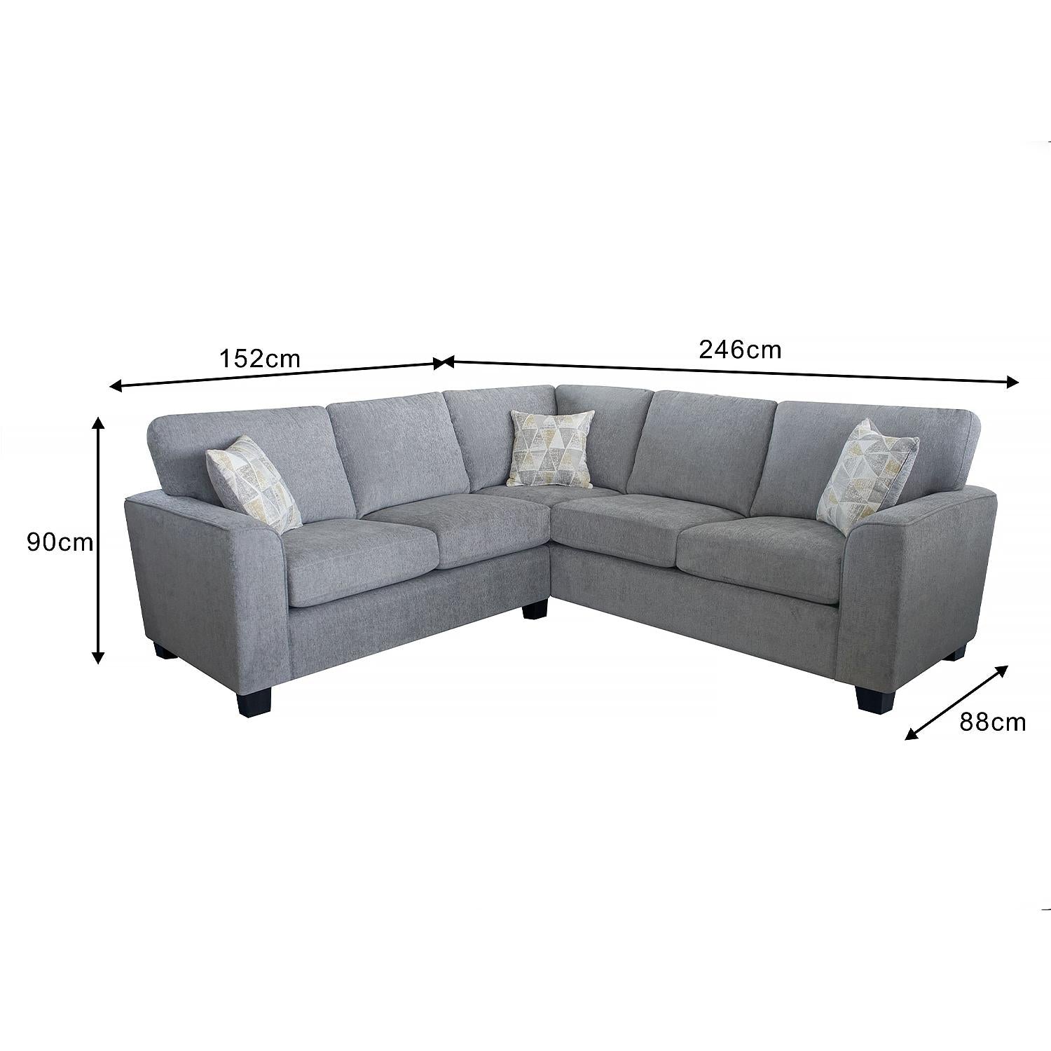 Sala Rinconera Franz Chenille Gris