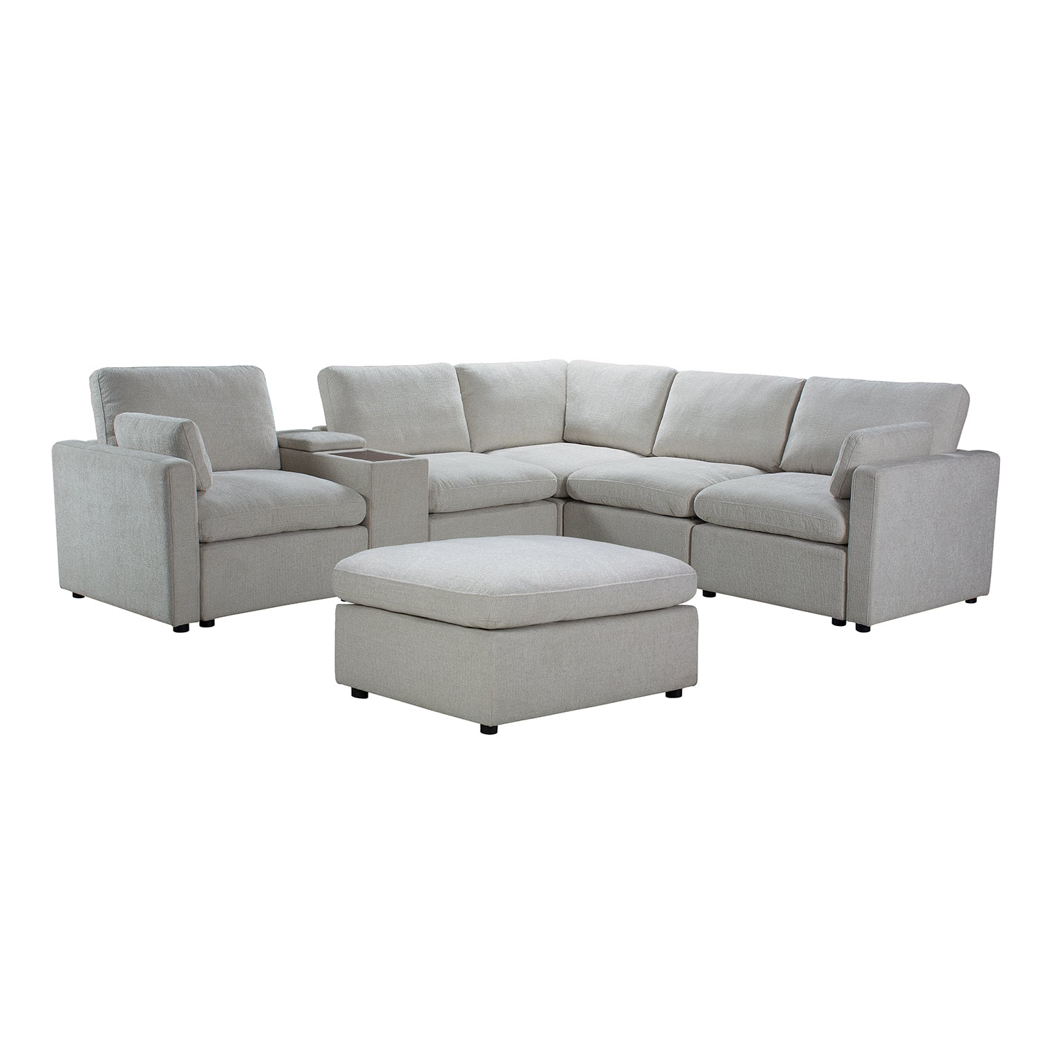 Sala Funcional Filipo Chenille Beige