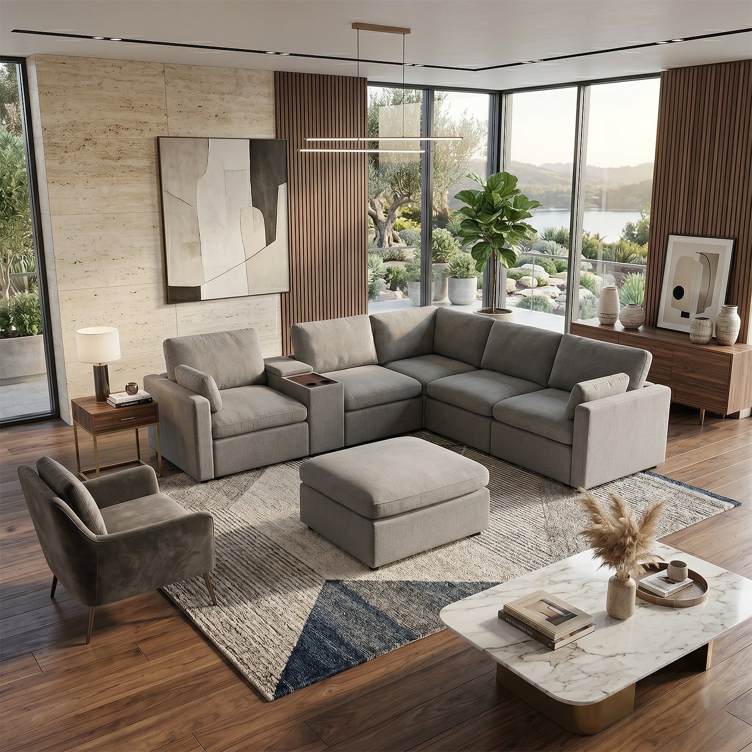 Sala Funcional Filipo Chenille Beige
