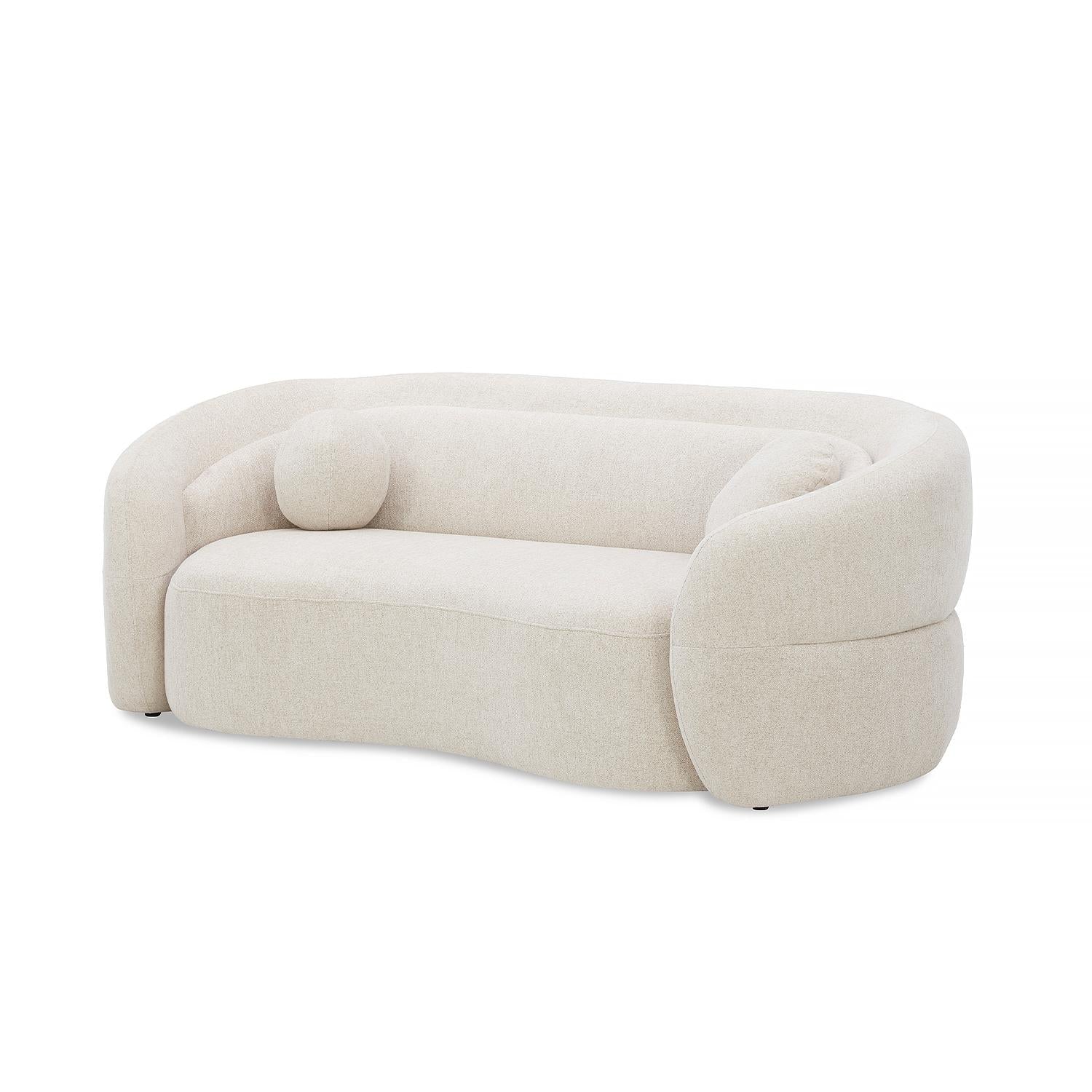 Sofá 2 Puestos Weiss Chenille Beige