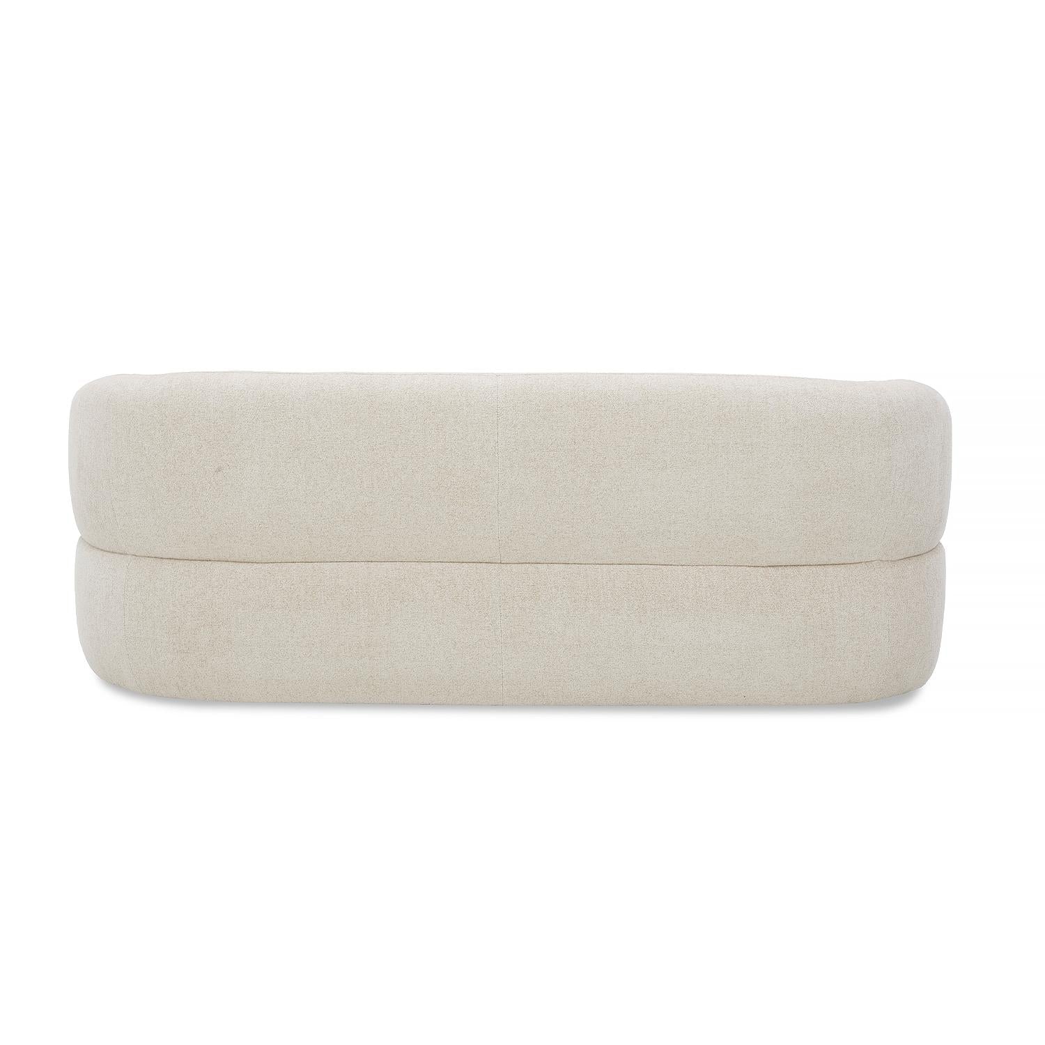 Sofá 2 Puestos Weiss Chenille Beige