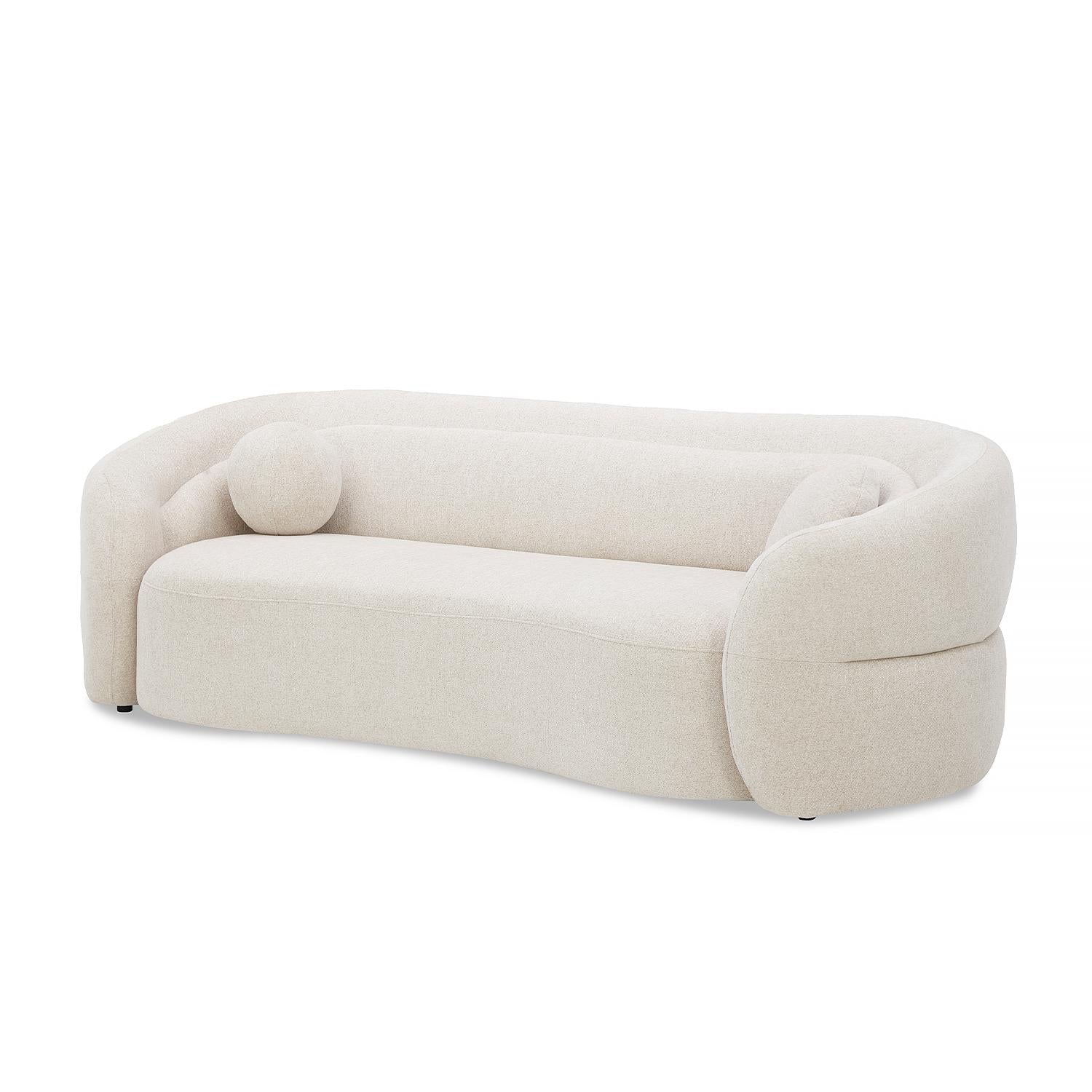 Sofá 3 Puestos Weiss Chenille Beige