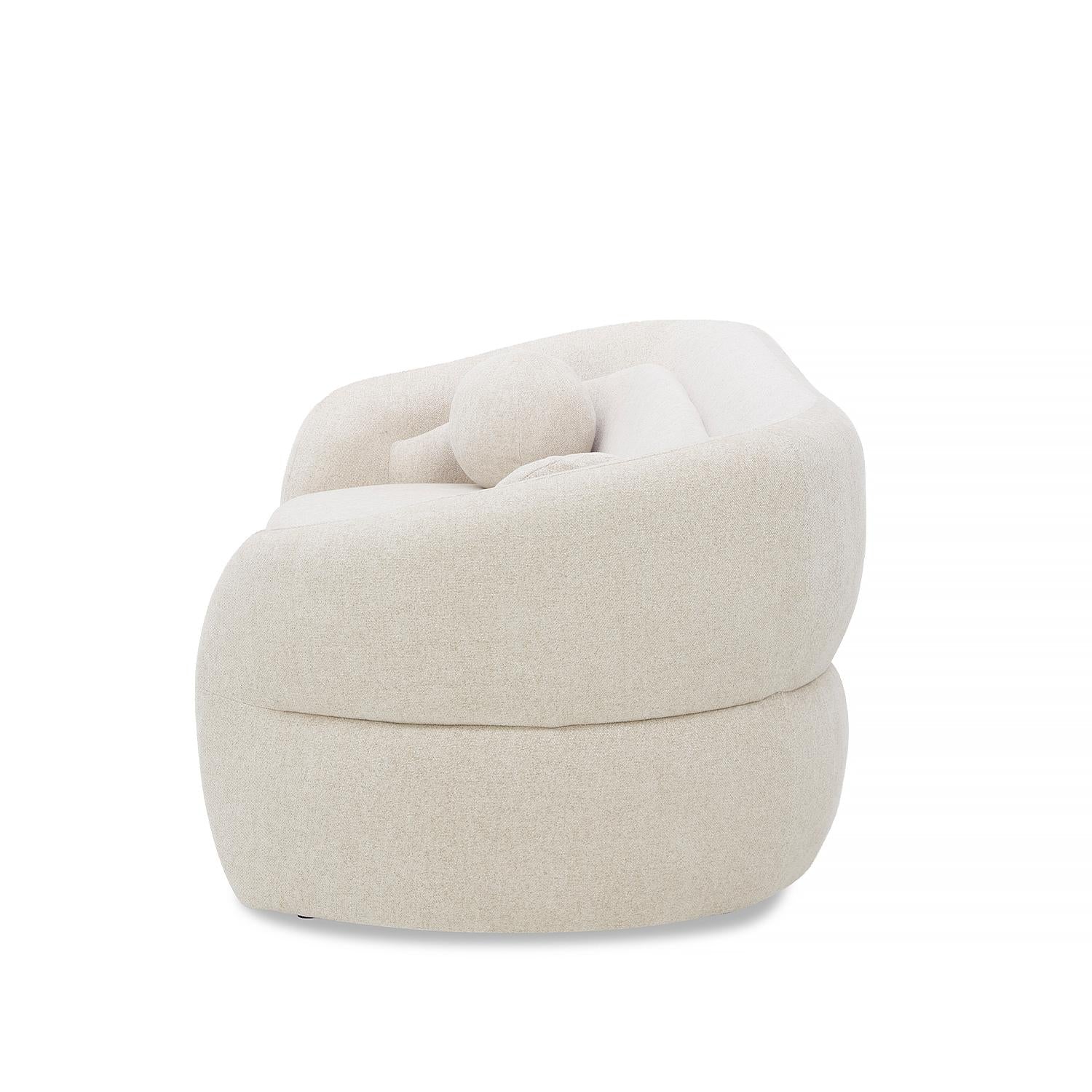 Sofá 3 Puestos Weiss Chenille Beige