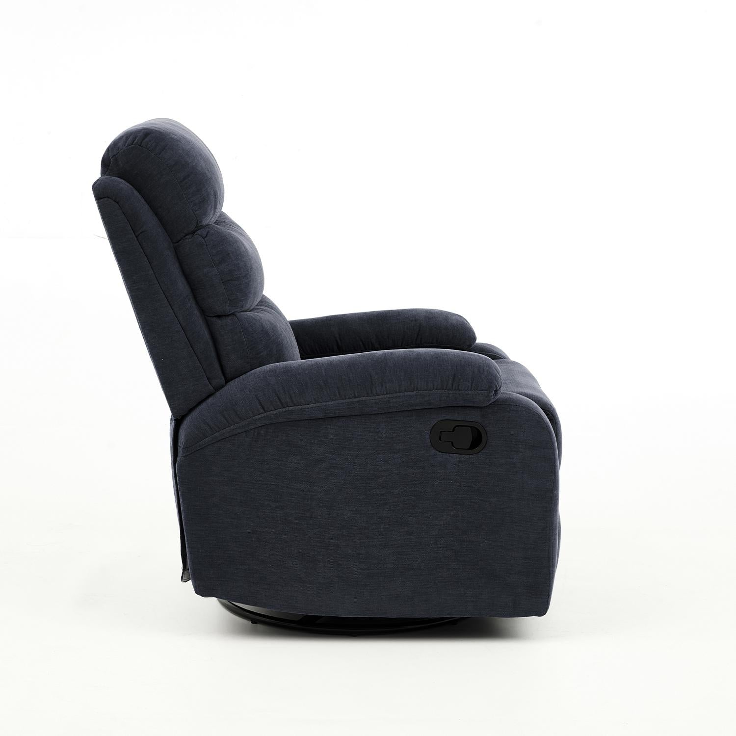 Silla Reclinable Berin Chenille Plomo