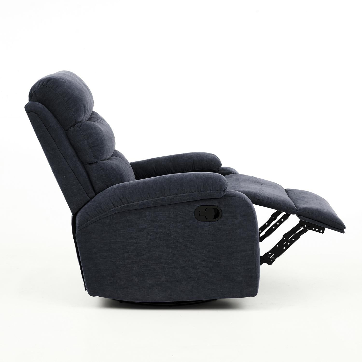 Silla Reclinable Berin Chenille Plomo