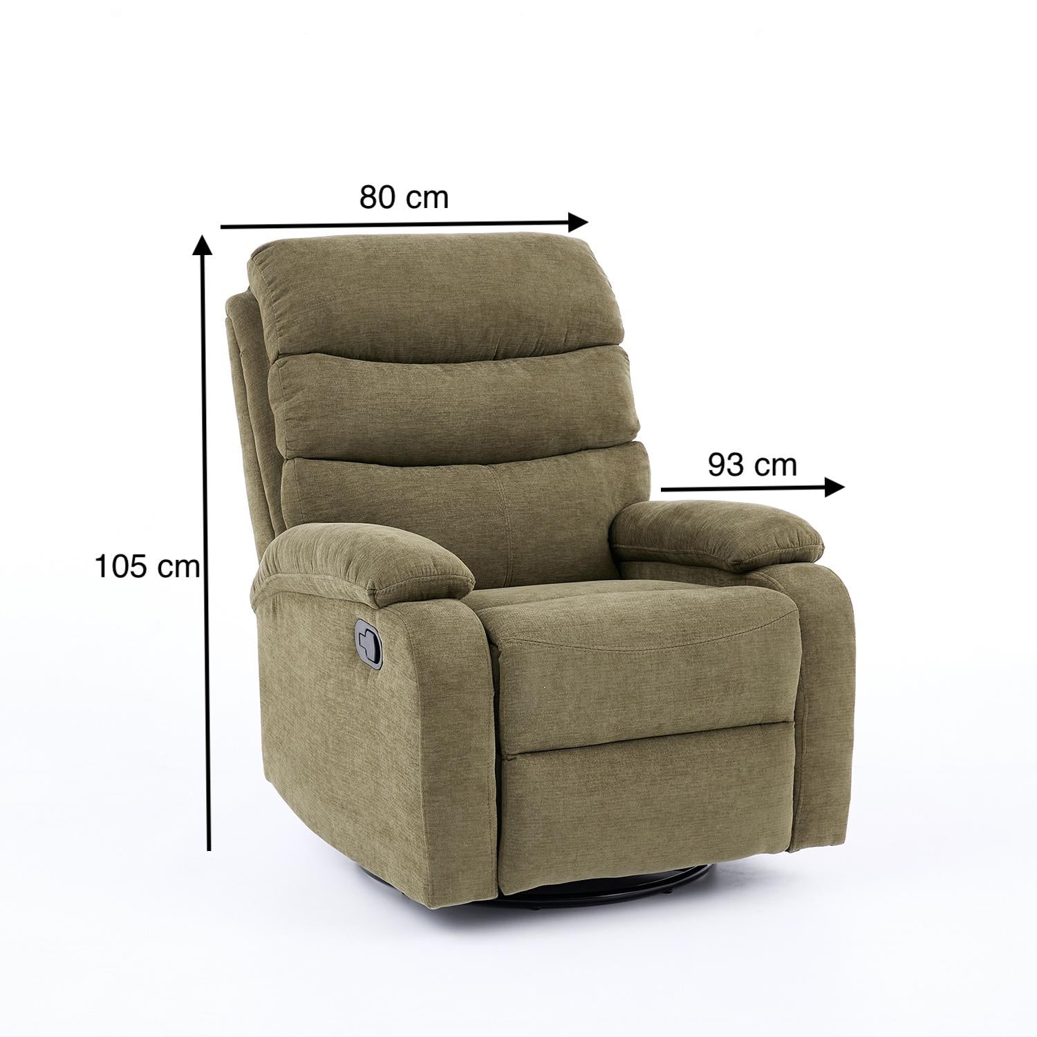 Sillón Reclinable Berin Chenille Beige