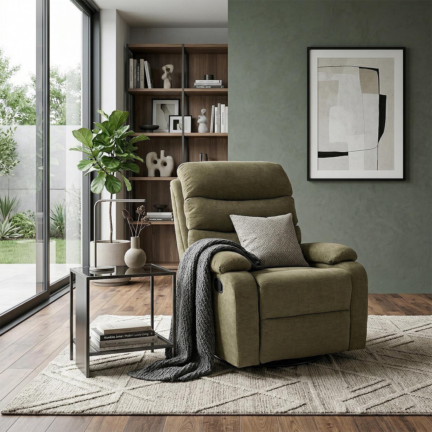 Sillón Reclinable Berin Chenille Beige