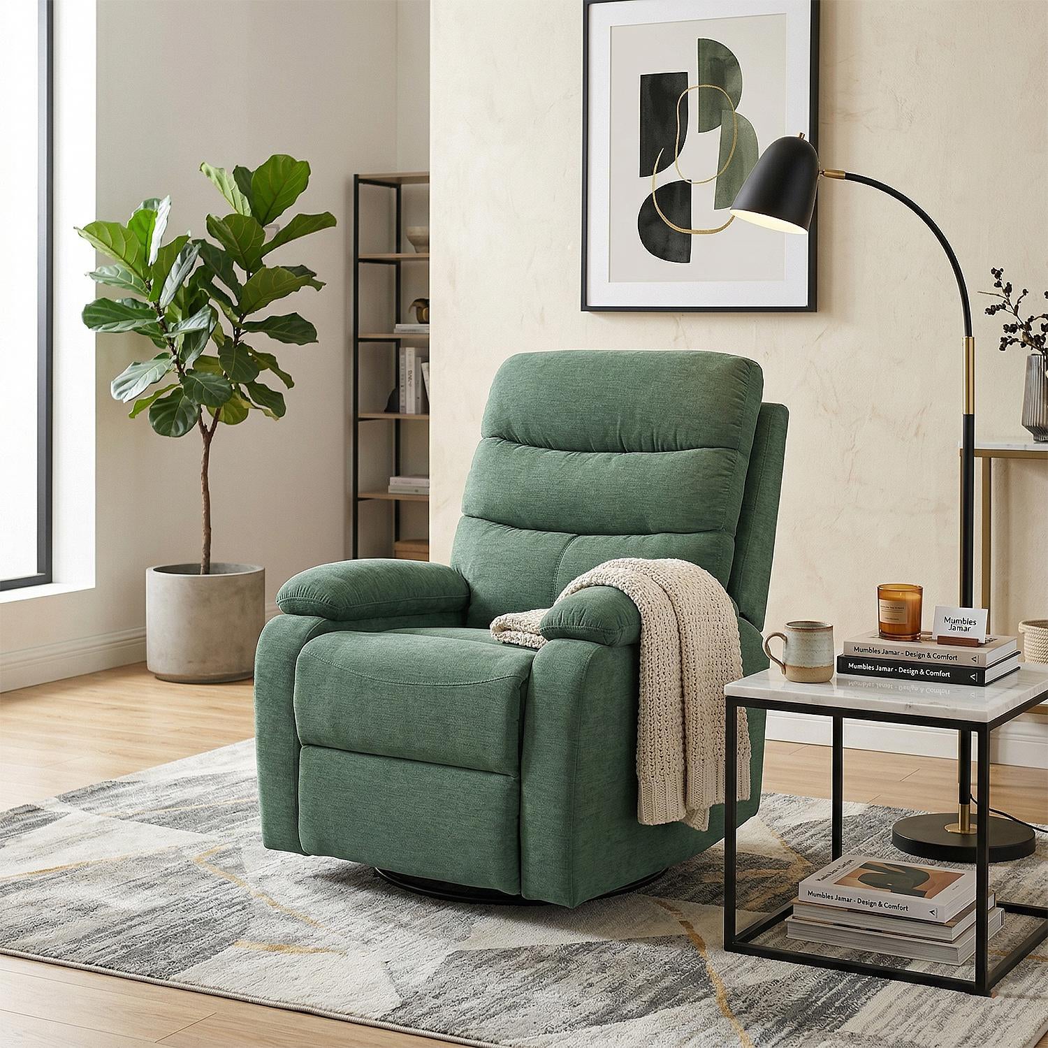 Silla Reclinable Berin Chenille Verde