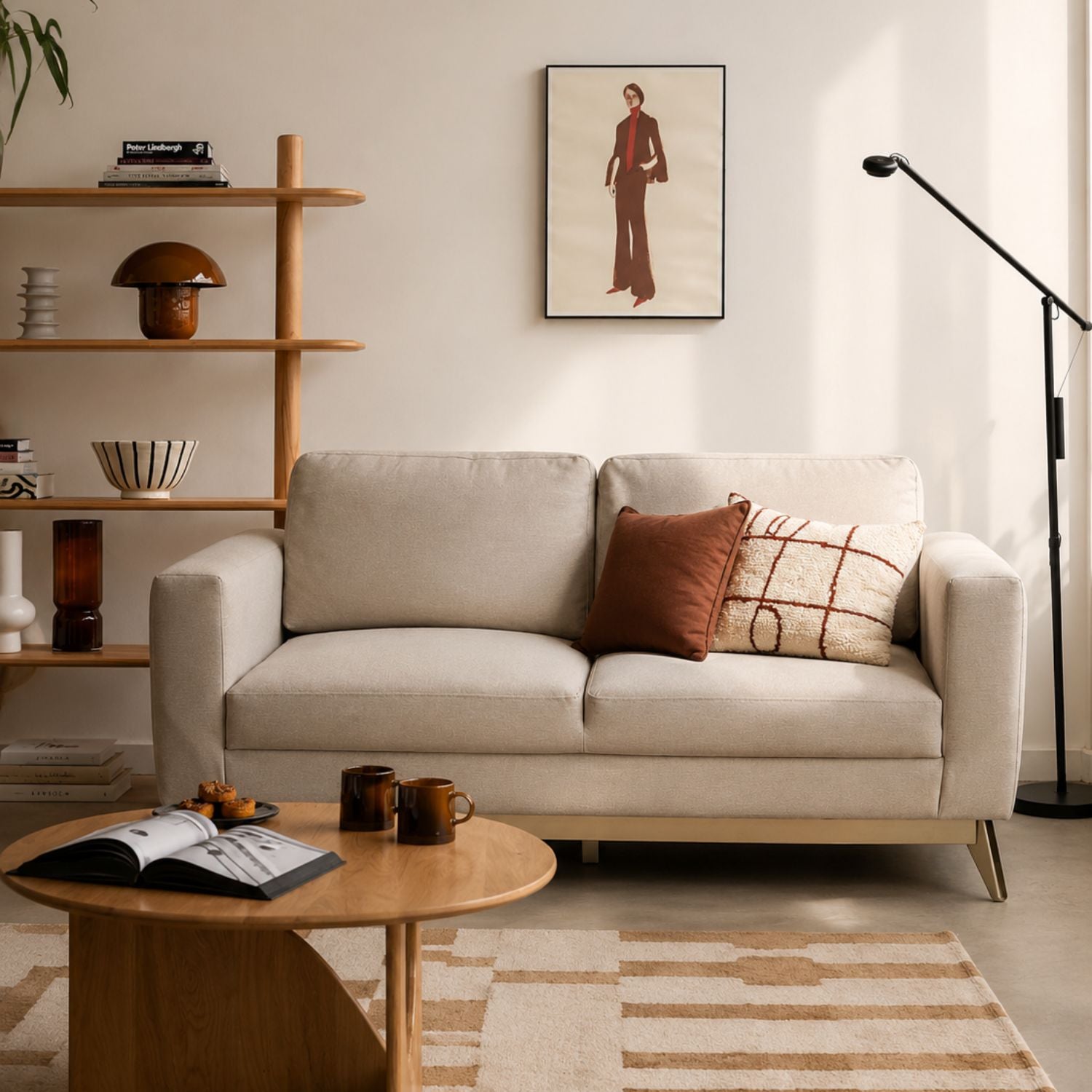 Sofá Cama Line Marbella Beige, Champaña