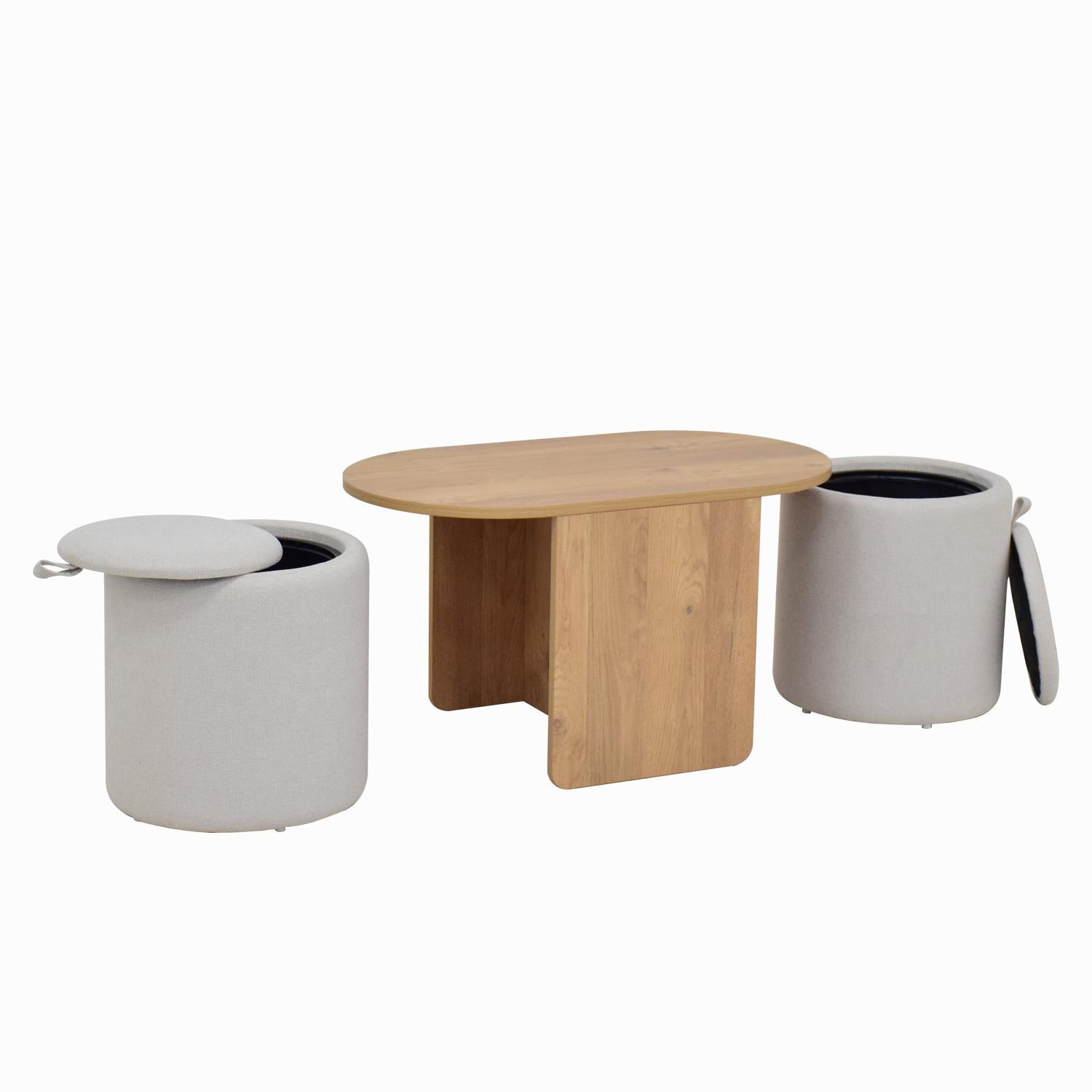 Mesa De Centro Gala Beige, Natural