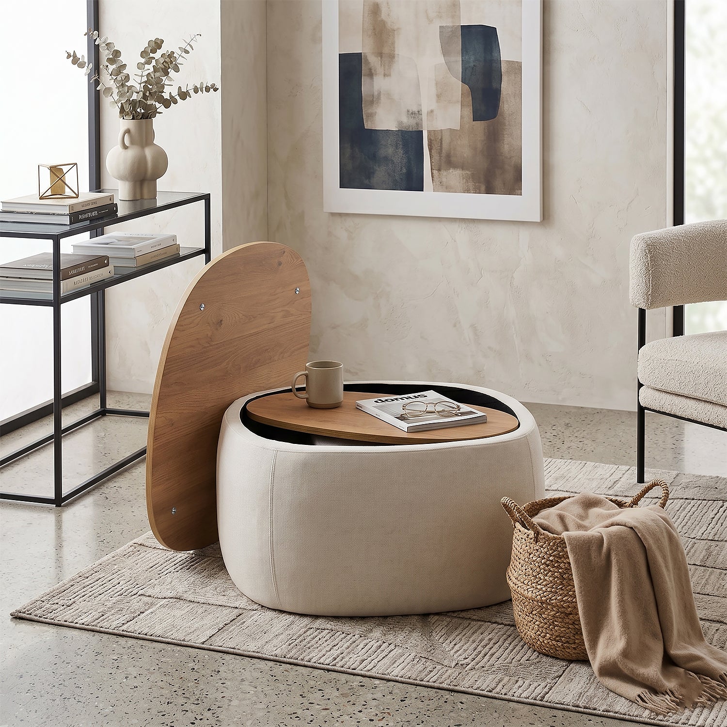 Mesa De Centro Kivik Beige, Natural Setx2
