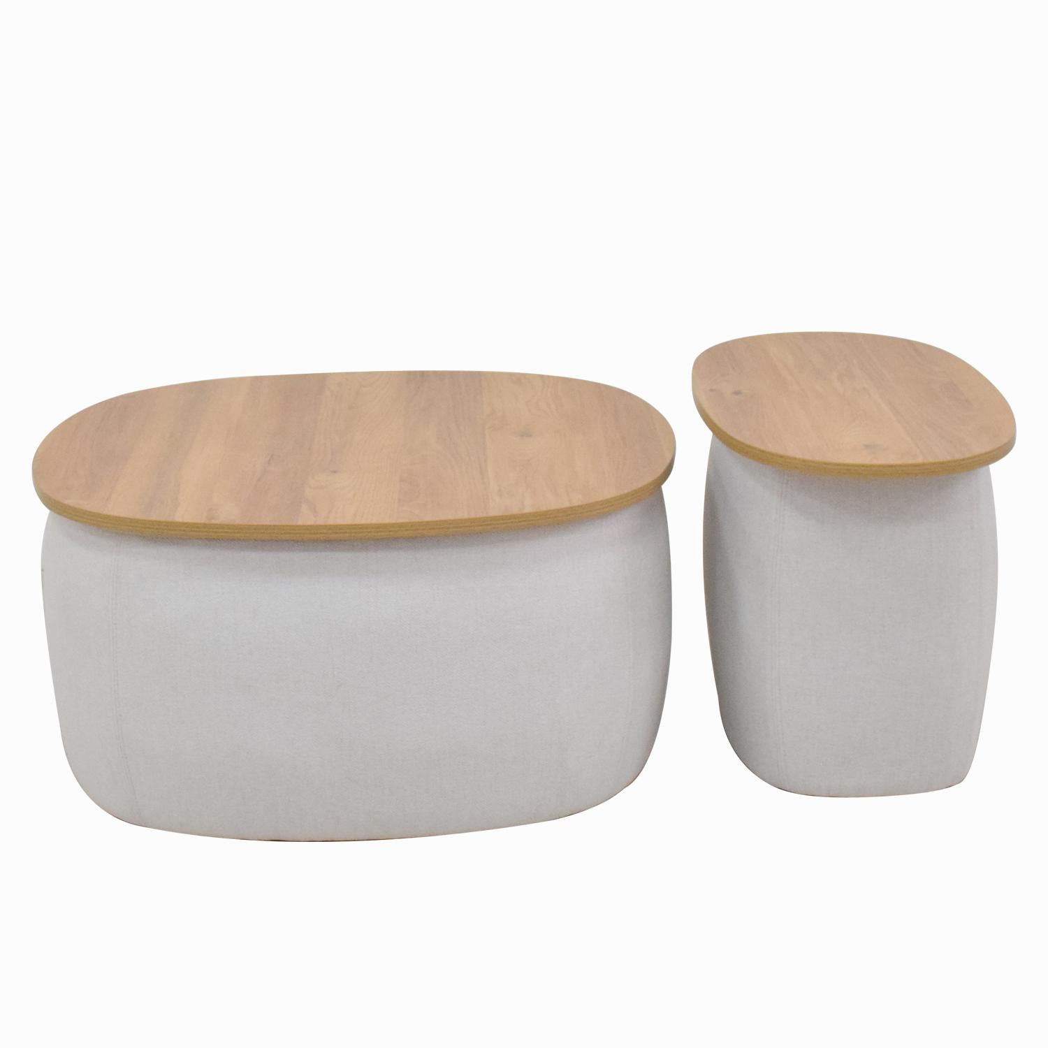 Mesa De Centro Kivik Beige, Natural Setx2