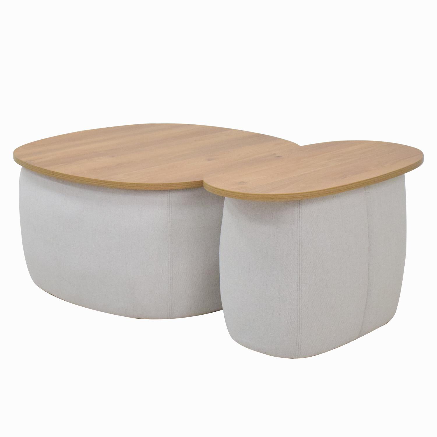 Mesa De Centro Kivik Beige, Natural Setx2