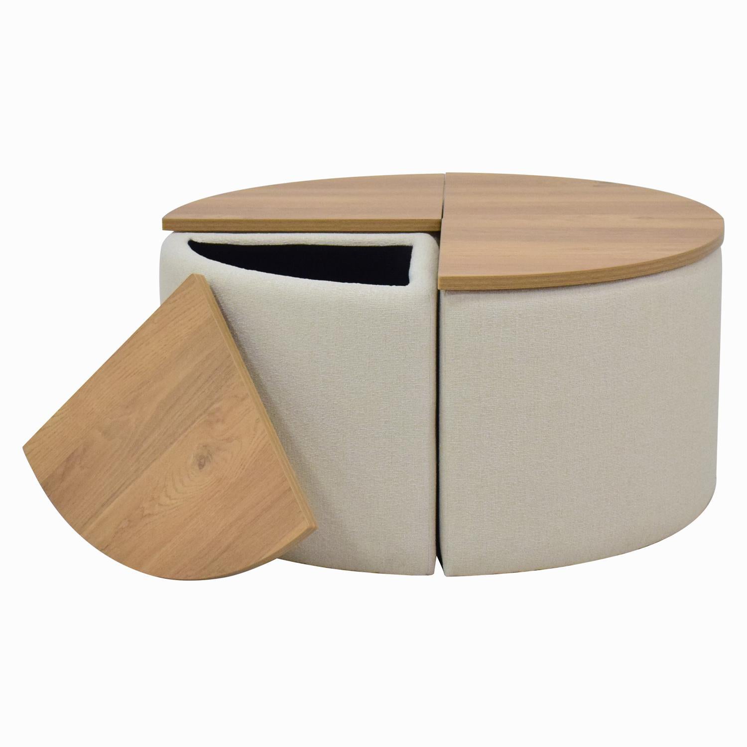 Mesa De Centro Rieli Beige, Natural