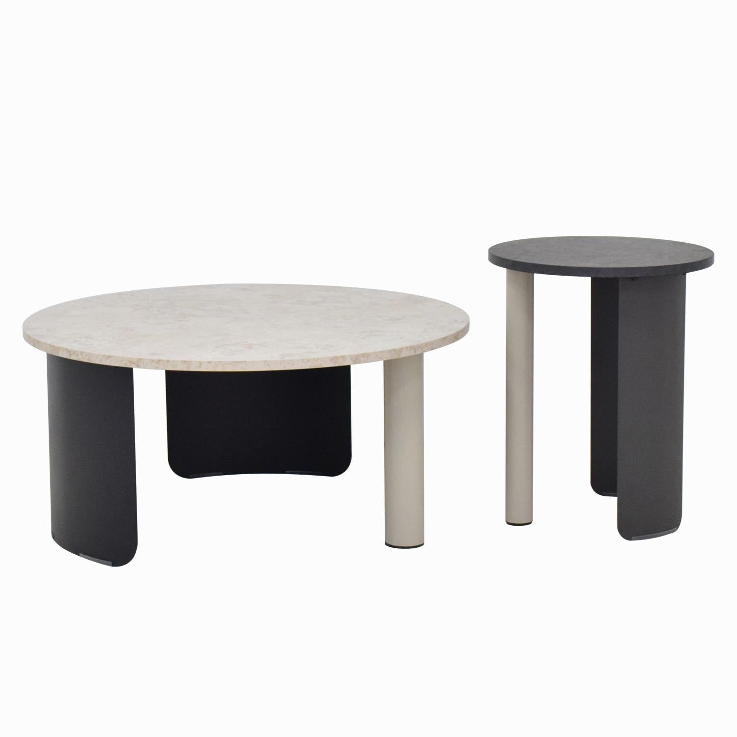 Mesa De Centro Thiara Marmolado, Negro setx2