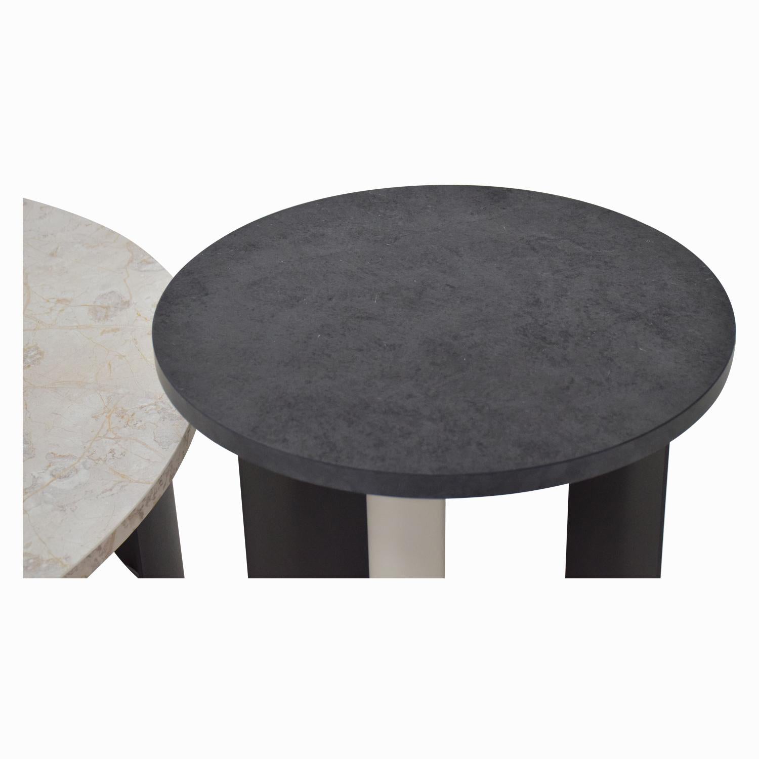 Mesa De Centro Thiara Marmolado, Negro setx2