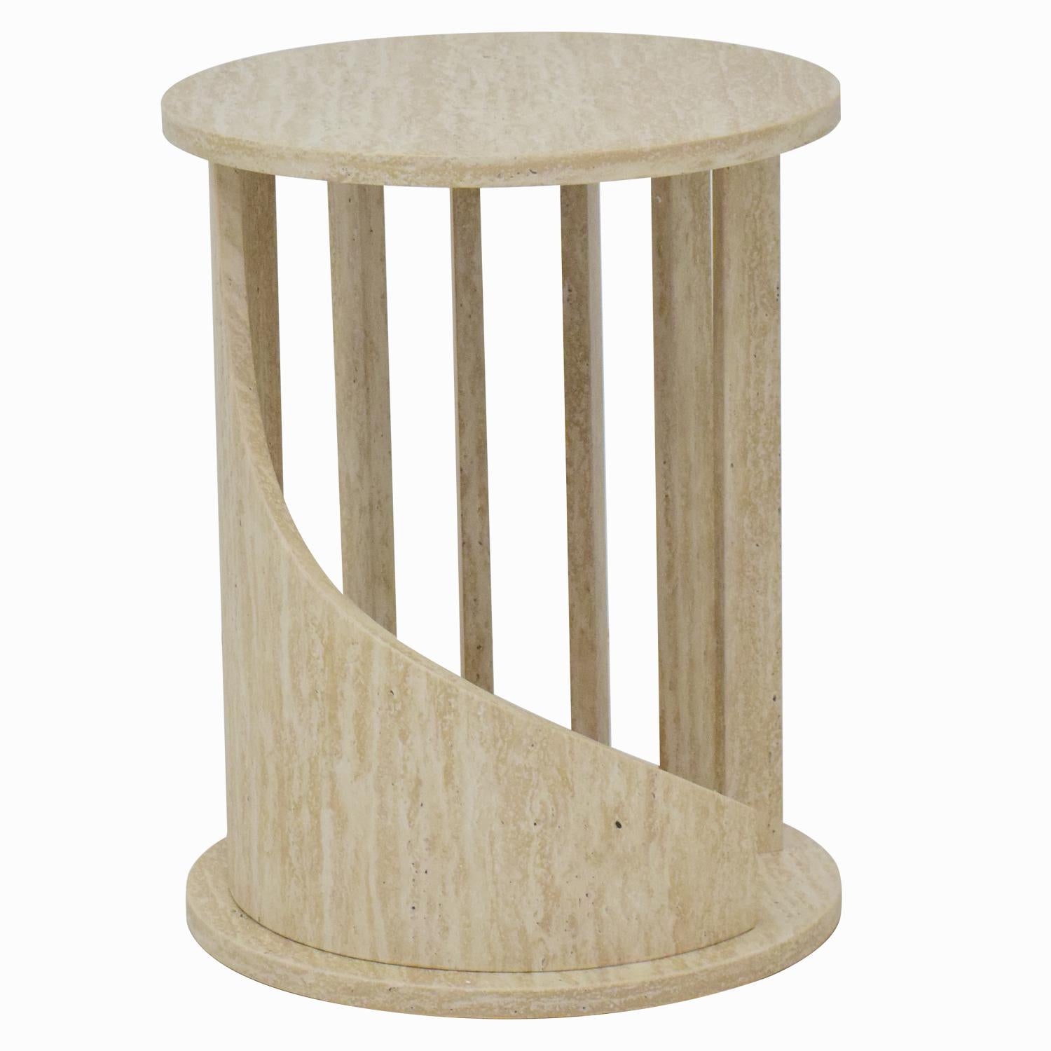 Mesa Auxiliar Ziam Marmolado, Natural