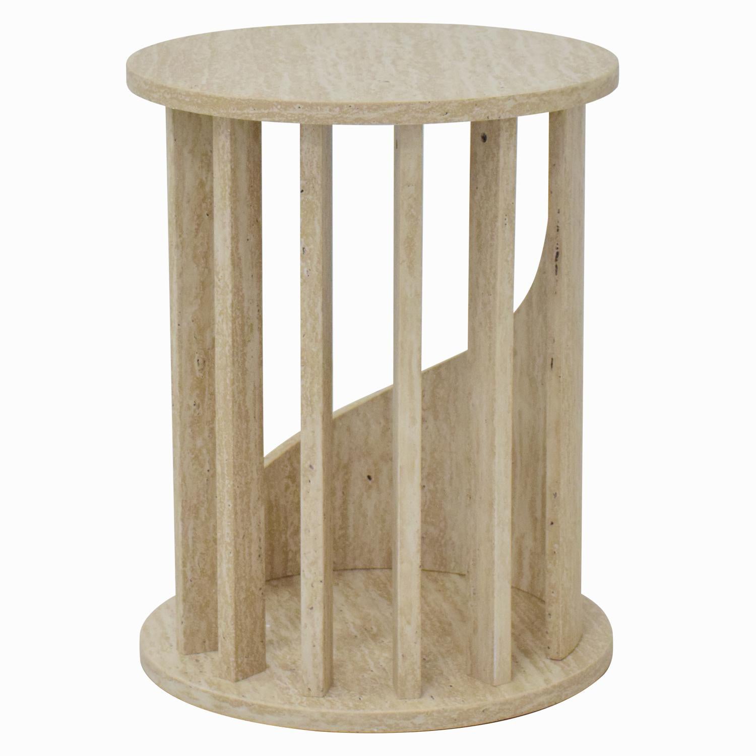 Mesa Auxiliar Ziam Marmolado, Natural