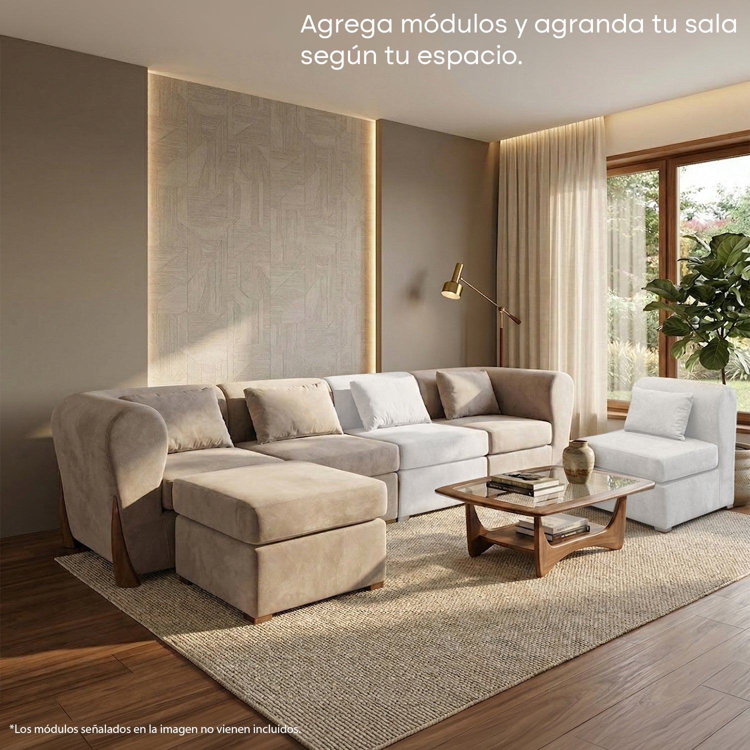 Sala Funcional Bell Impetu Beige, Natural