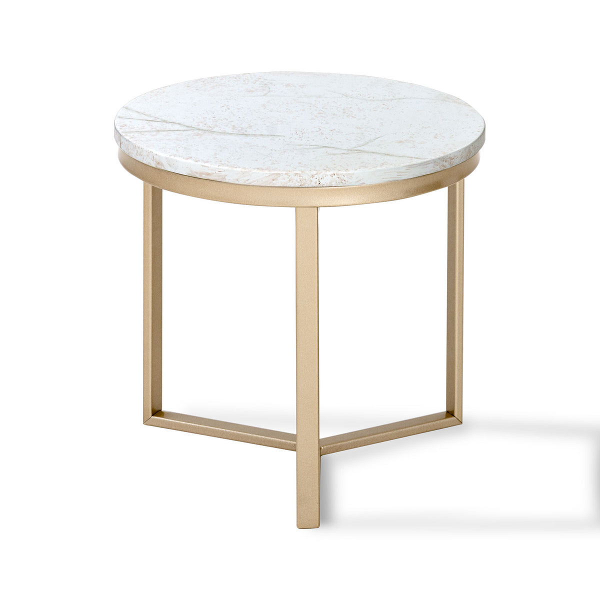 Mesa de Centro Luma 45 Marmolado, Champaña