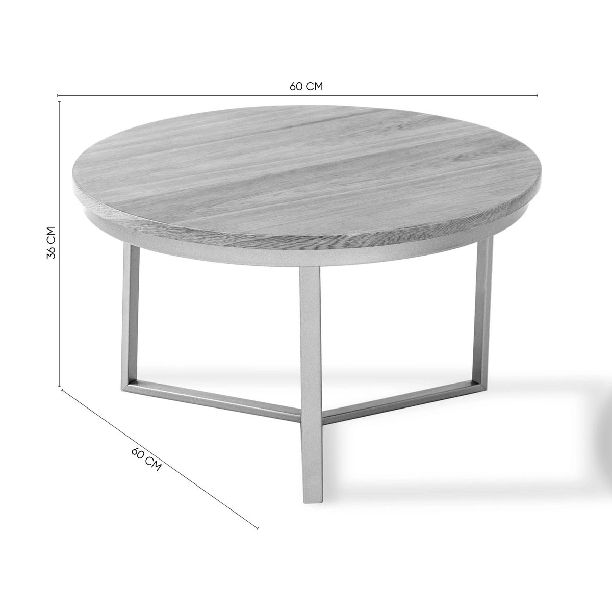 Mesa de Centro Luma 60 Natural, Champaña