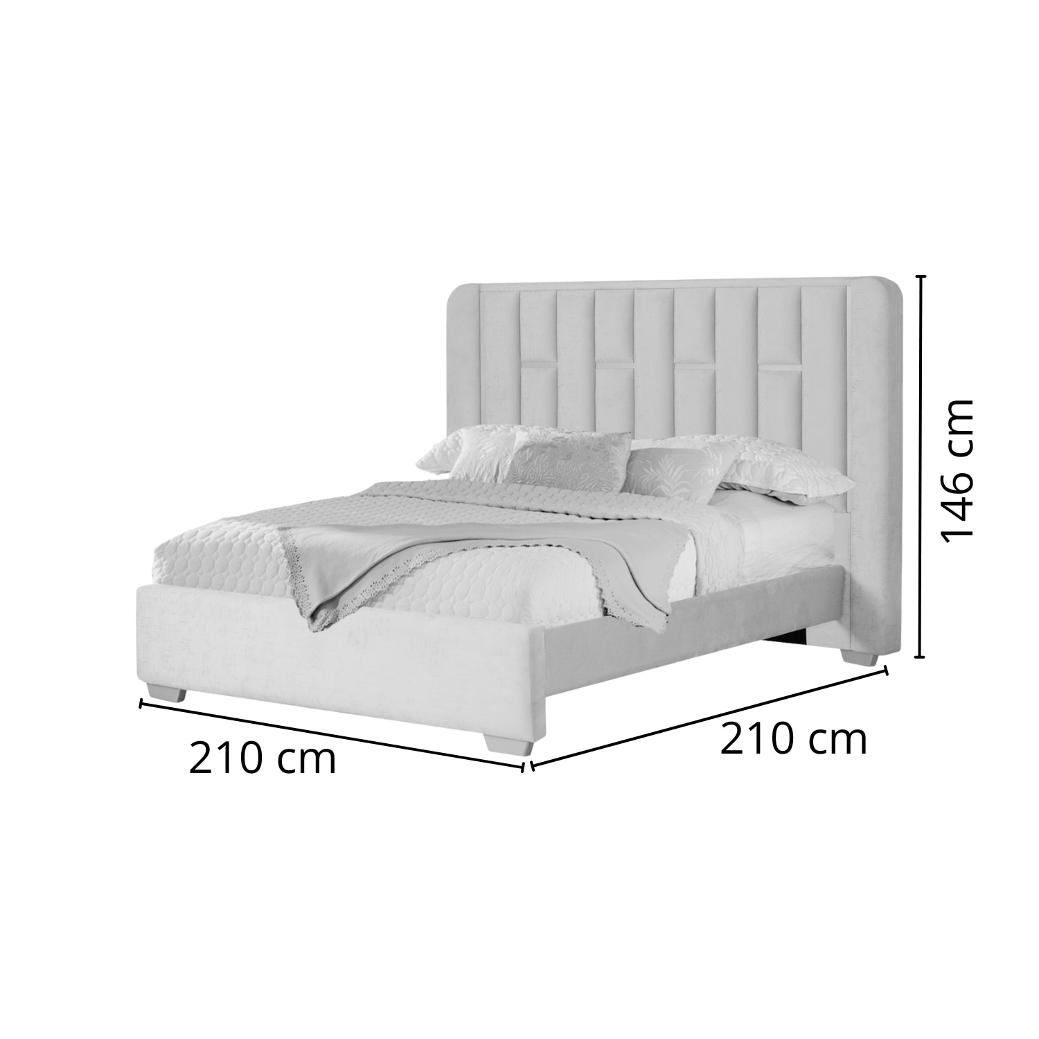 Cama Queen Sevilla Eurolino Perla, Champaña.
