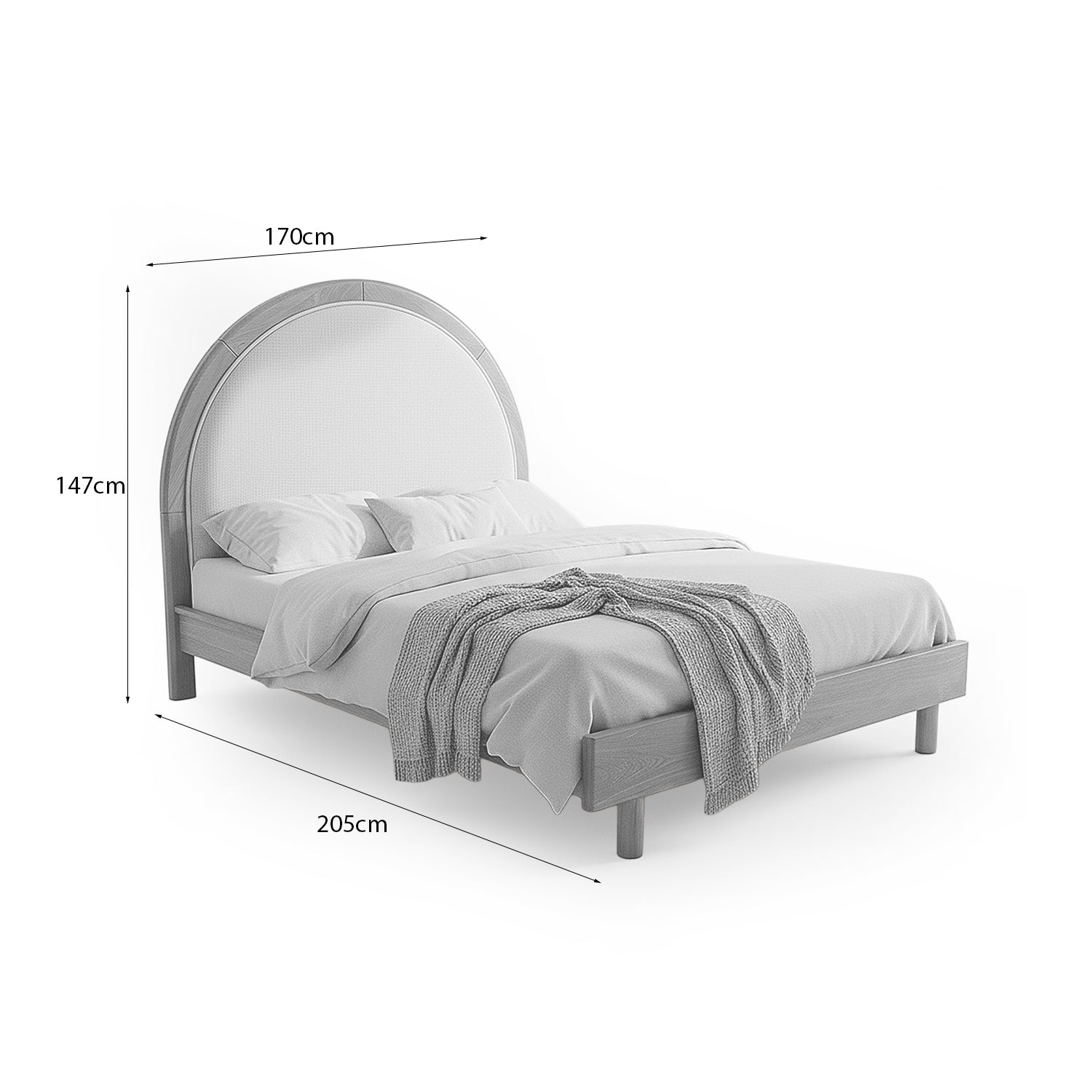 Cama Queen Porter Eurolino Arena Natural