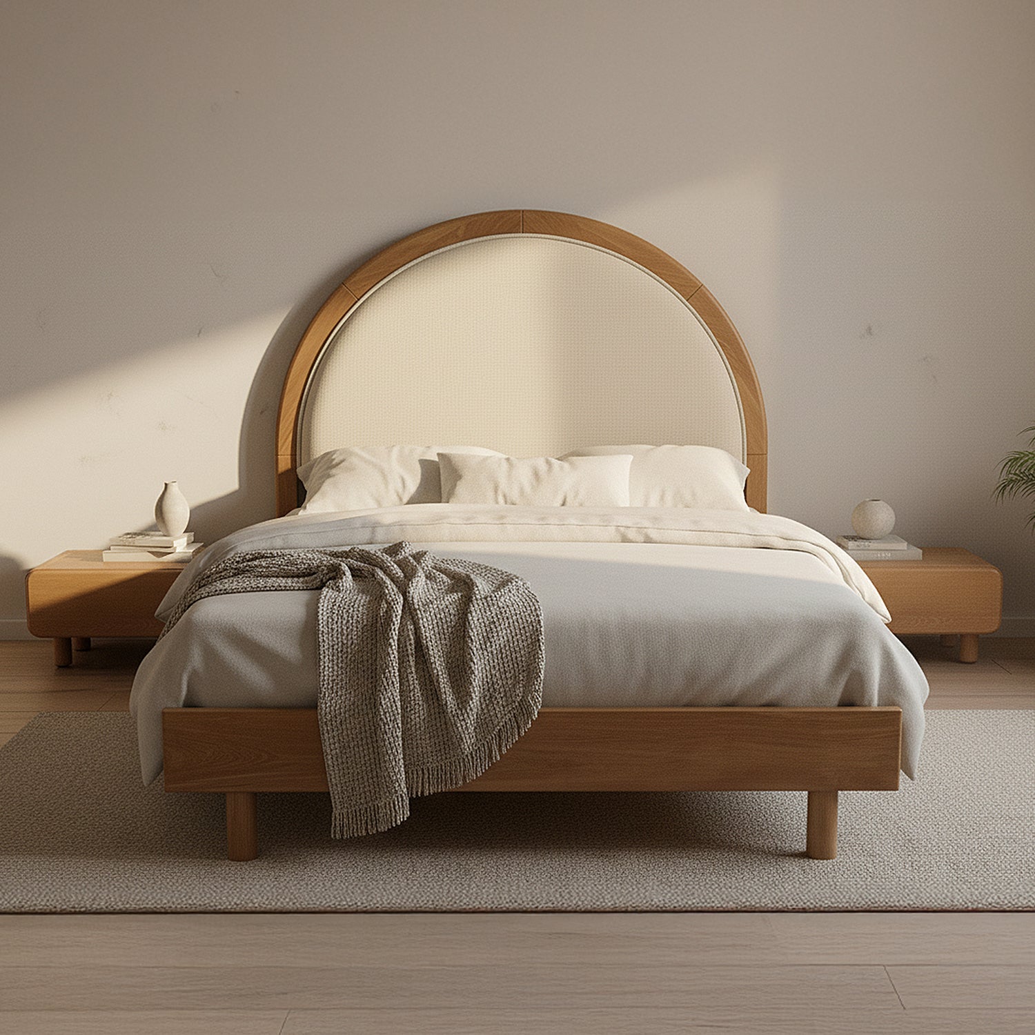 Cama Queen Porter Eurolino Arena Natural