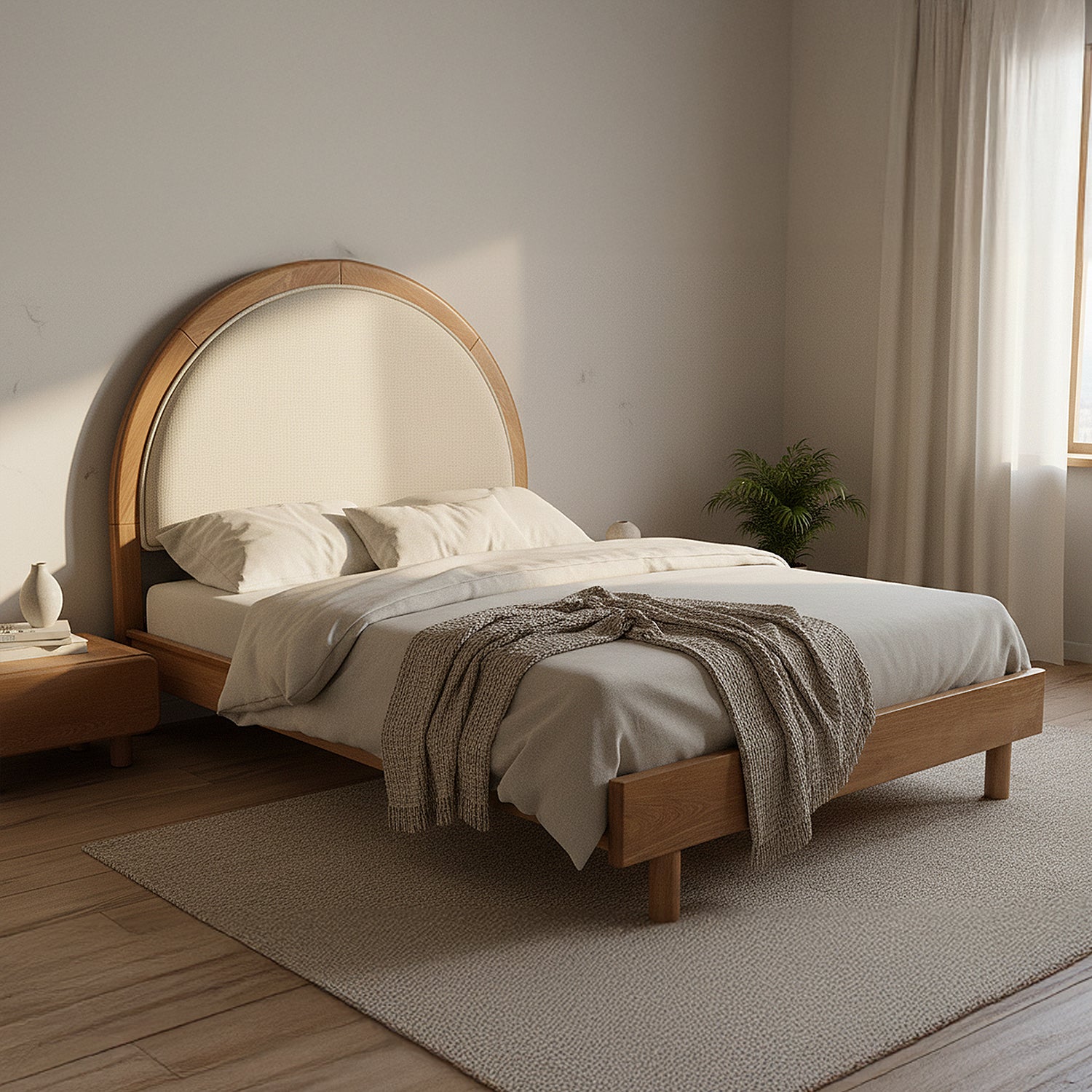 Cama Queen Porter Eurolino Arena Natural