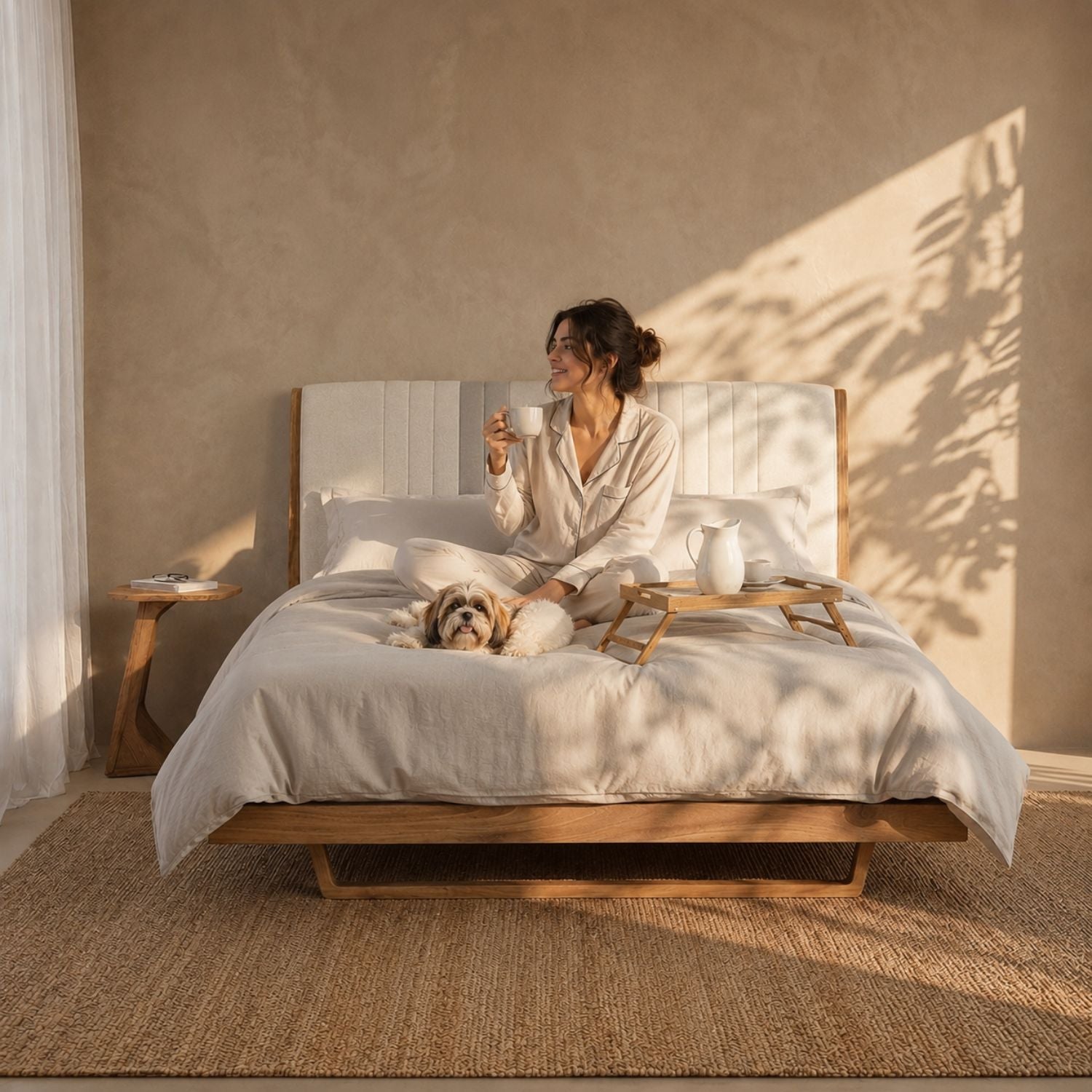 Recámara Queen Deco Eurolino Marfil, Natural