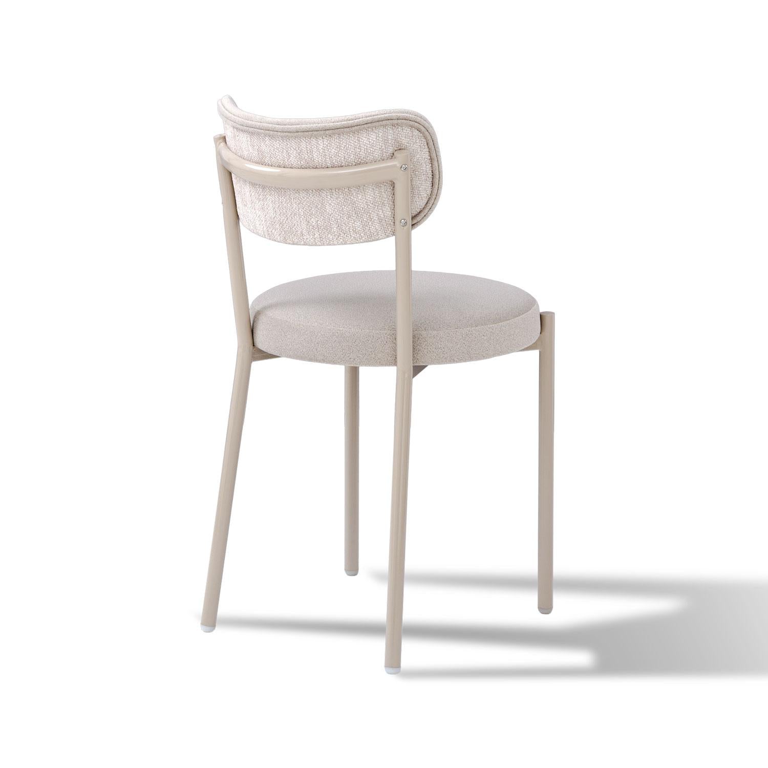 Comedor 4 Puestos Arthur Velvet Serena Cocoa, Latte.