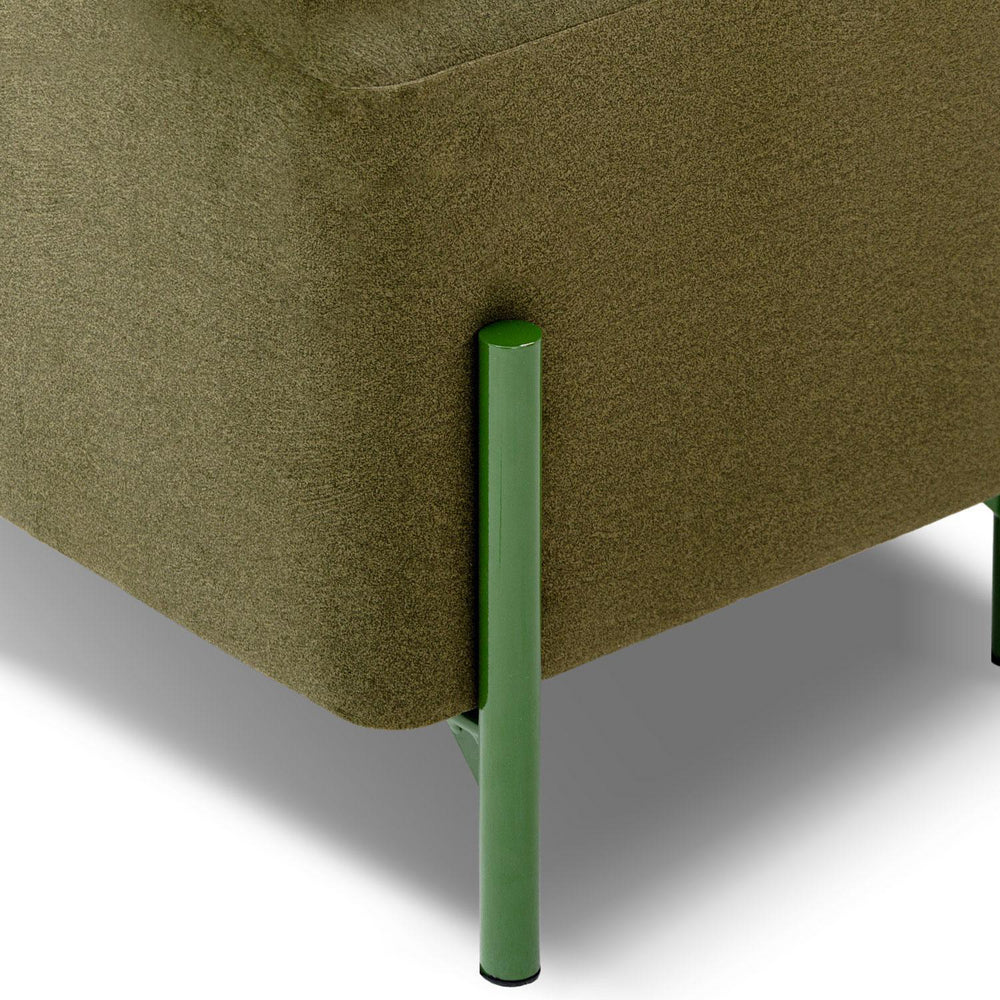 Puff Arthur Velvet Nara Verde,Cuadrado