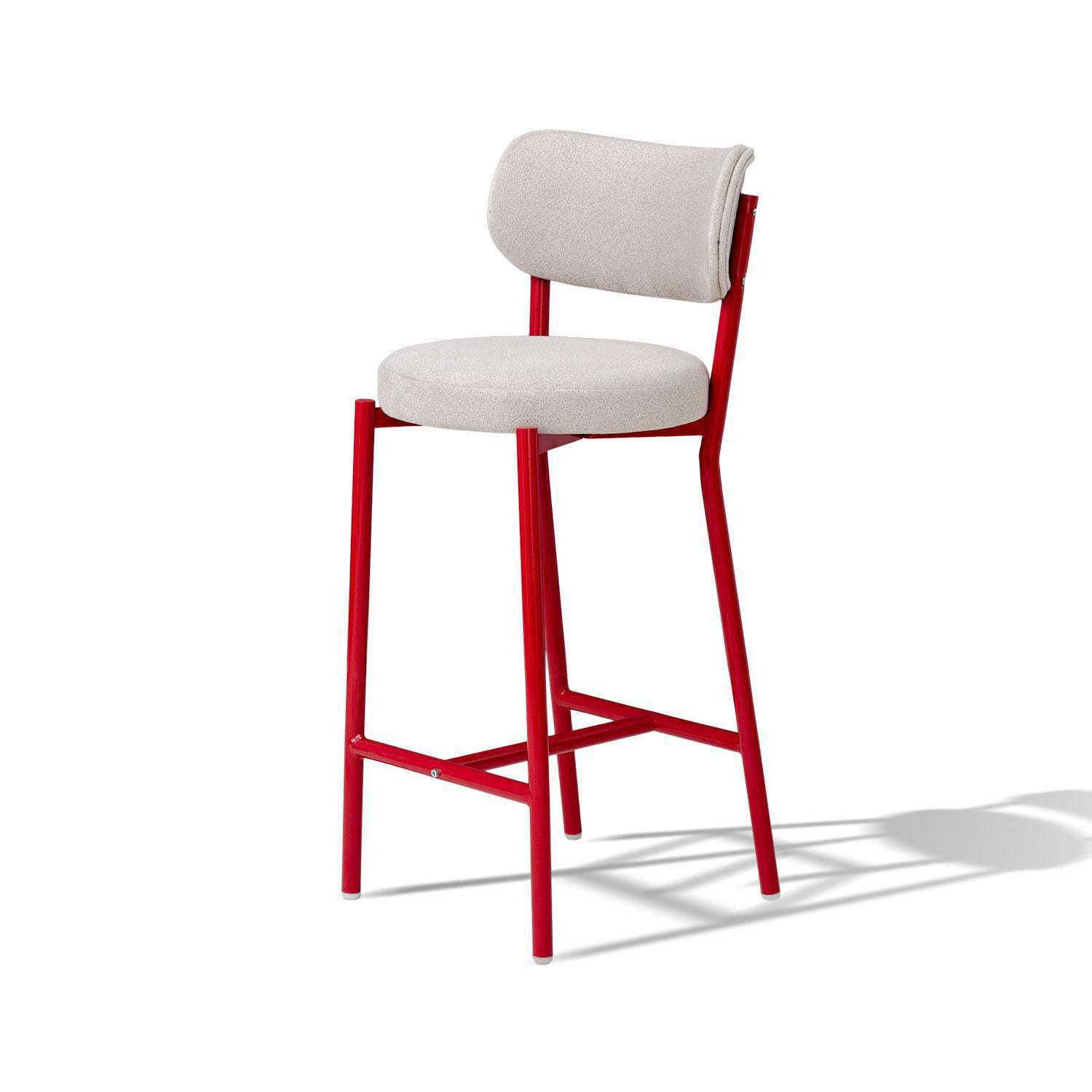 Silla Bar Arthur Velvet Serena Cocoa, Roja