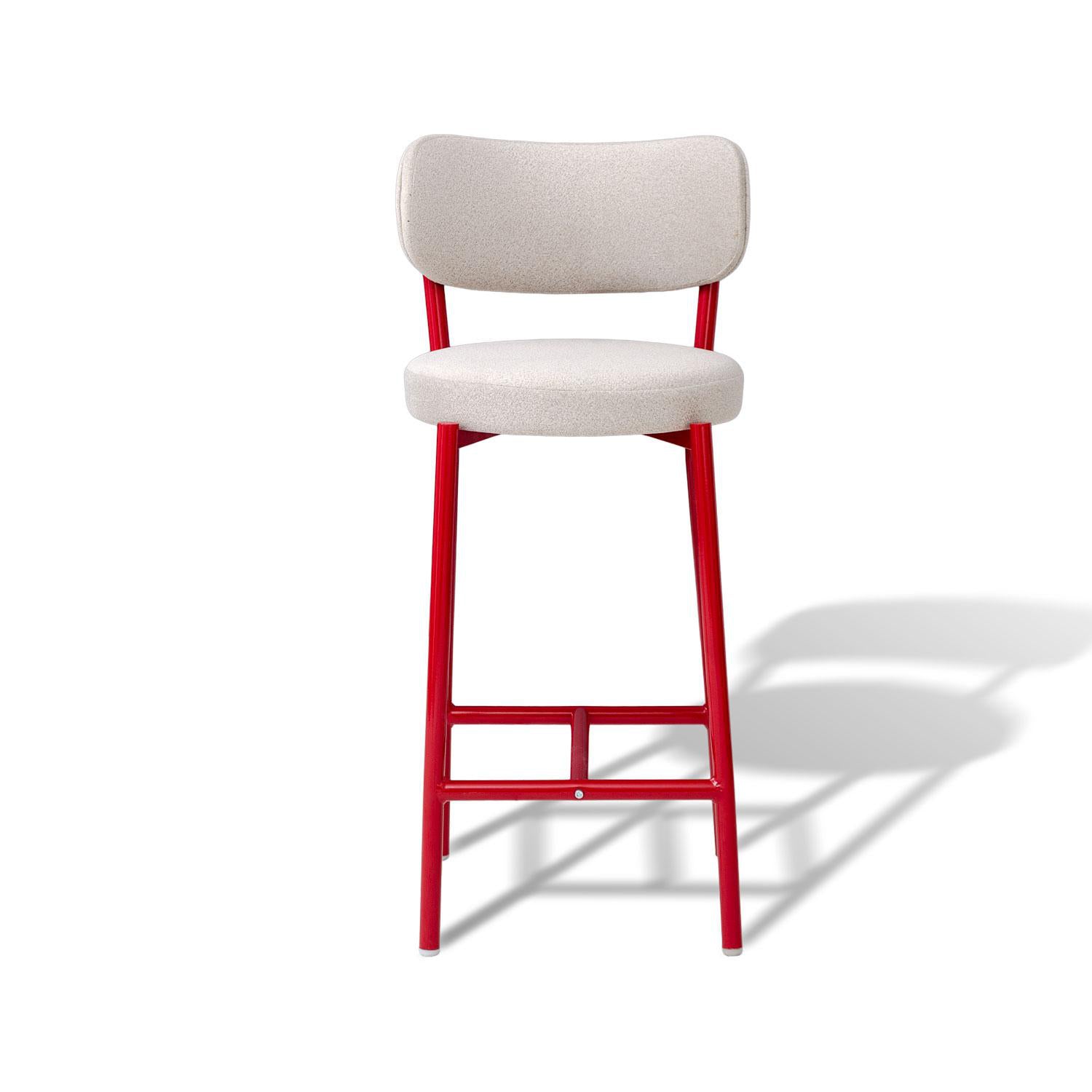 Silla Bar Arthur Velvet Serena Cocoa, Roja