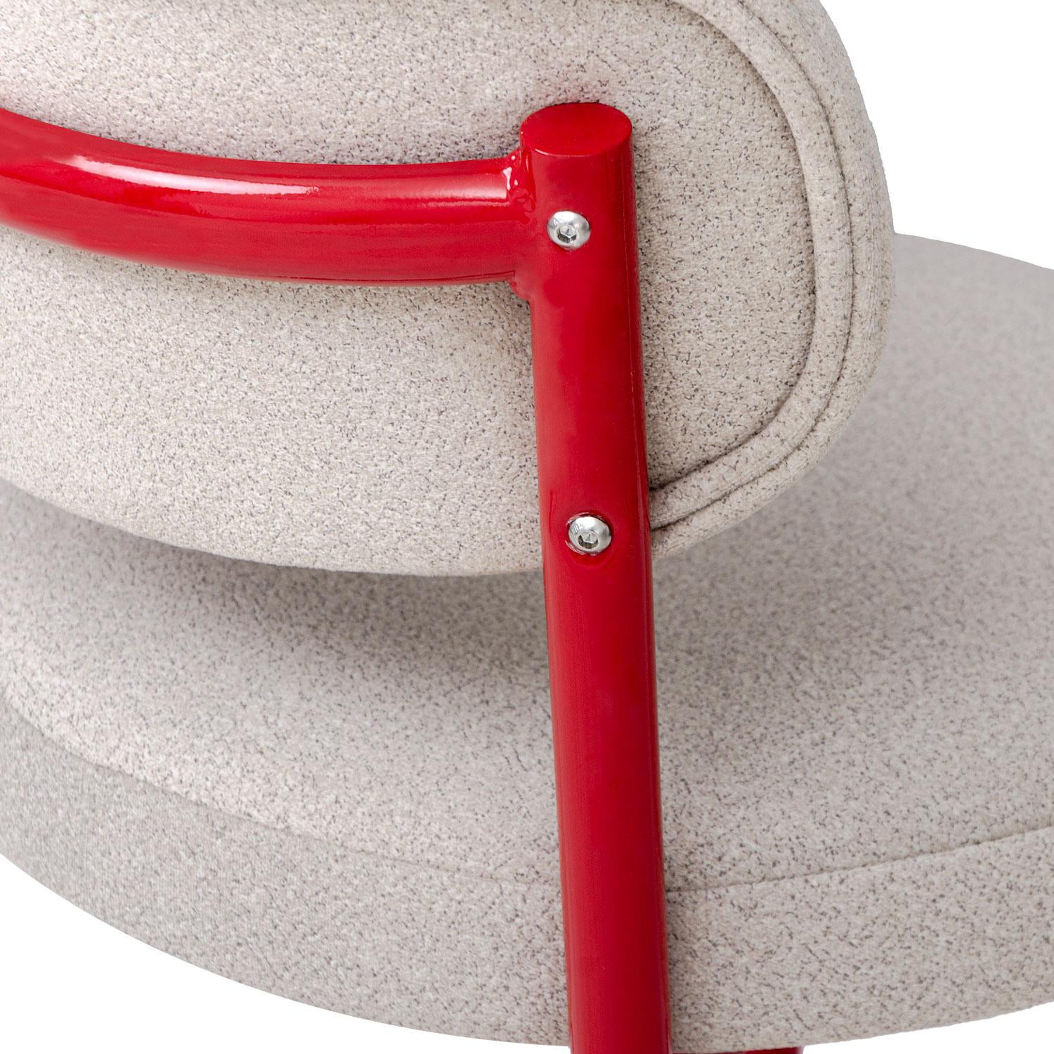 Silla Bar Arthur Velvet Serena Cocoa, Roja