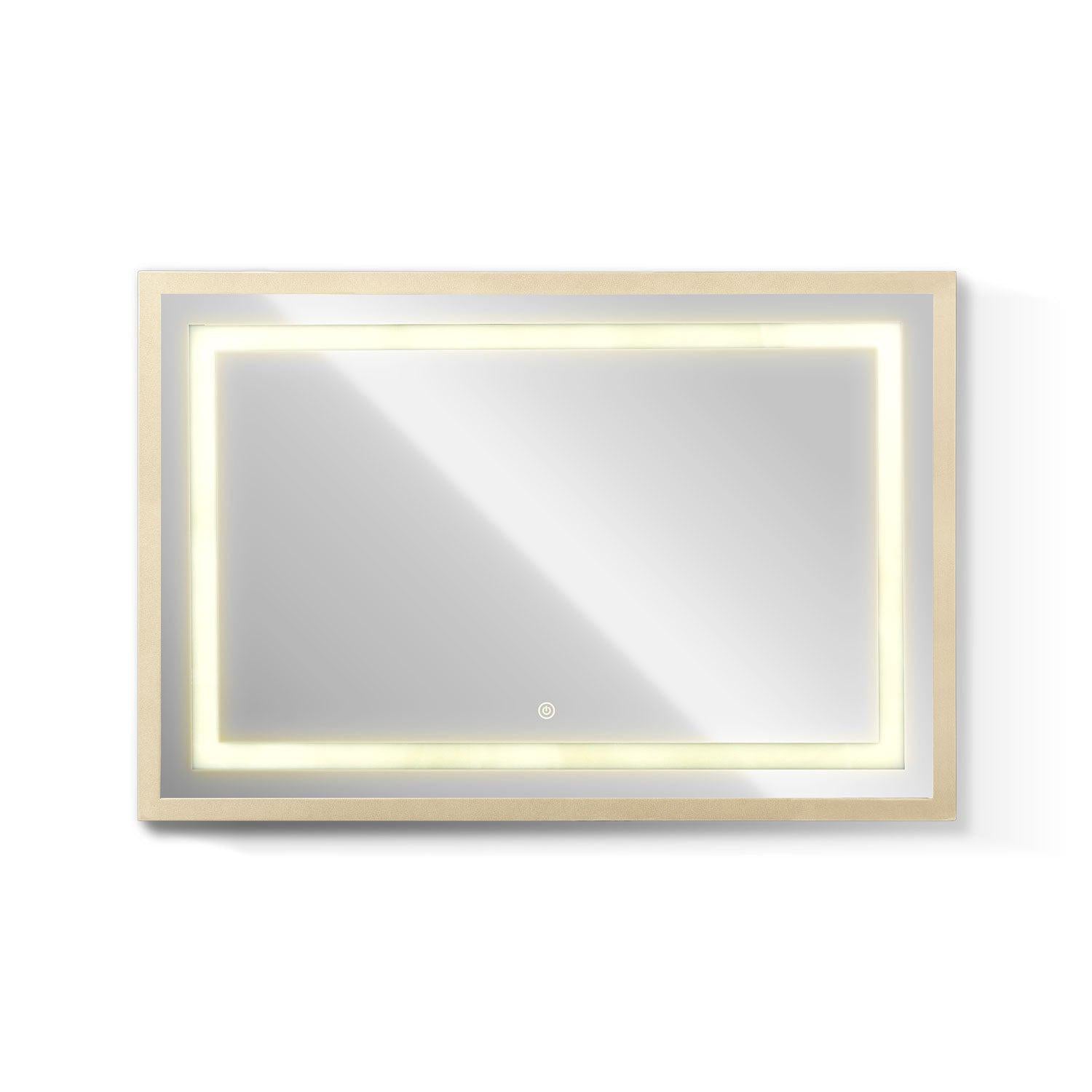 Marco Espejo Harrison Latte Rectangular Led.