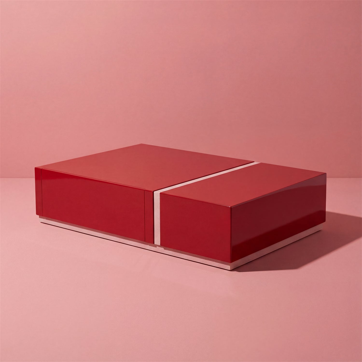Mesa De Centro Lizzi Roja,Rosa Premium