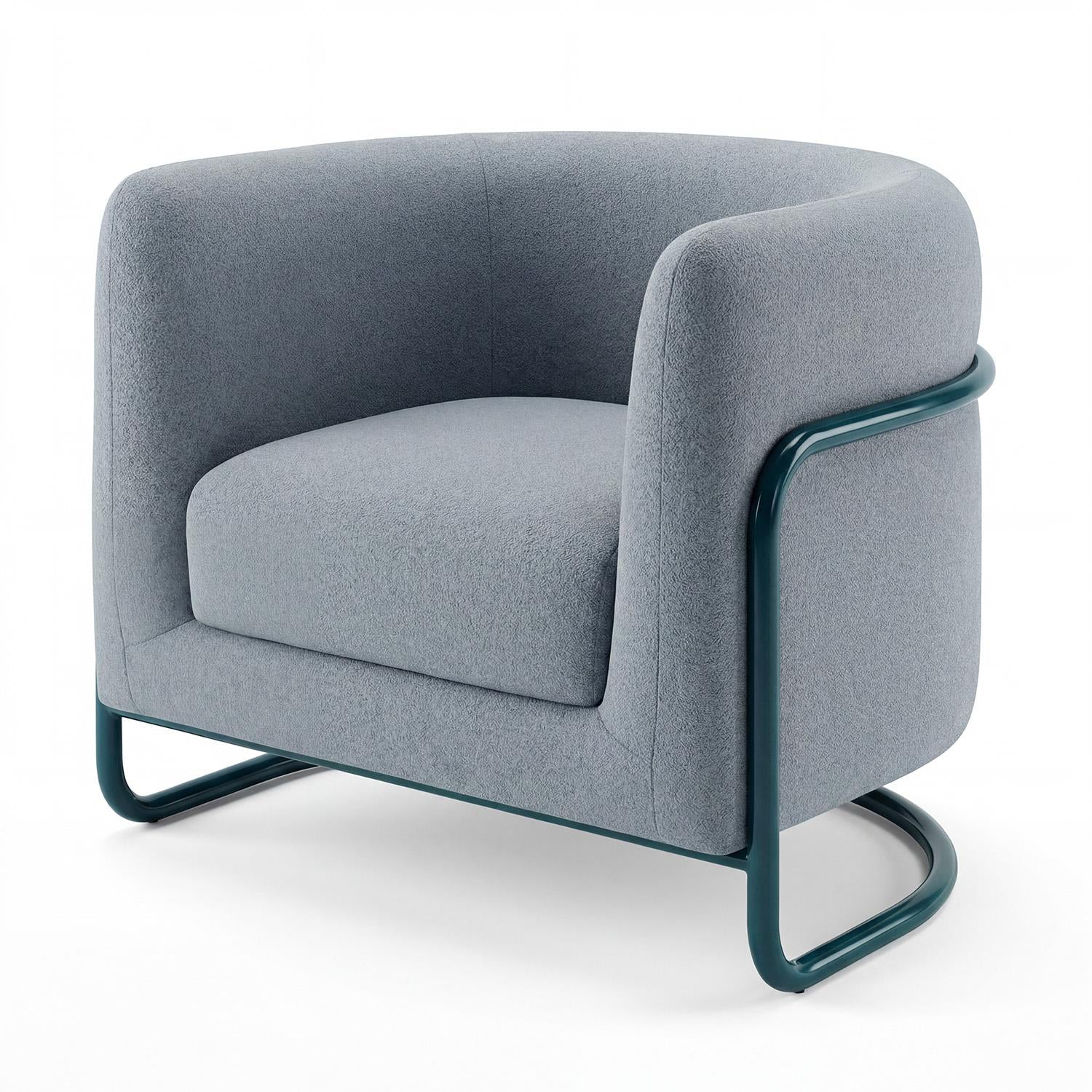 Butaca London Velvet Serena Cielo, Azul