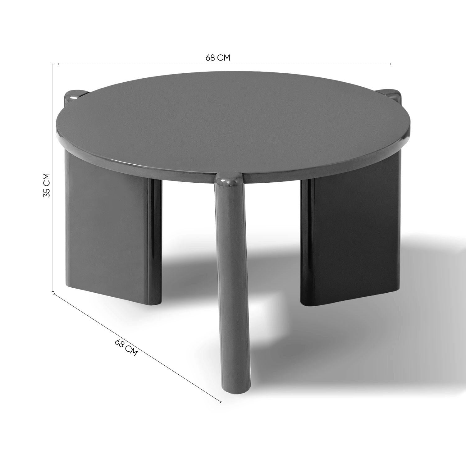 Mesa De Centro Oklam Redonda 60 Redonda Rosa